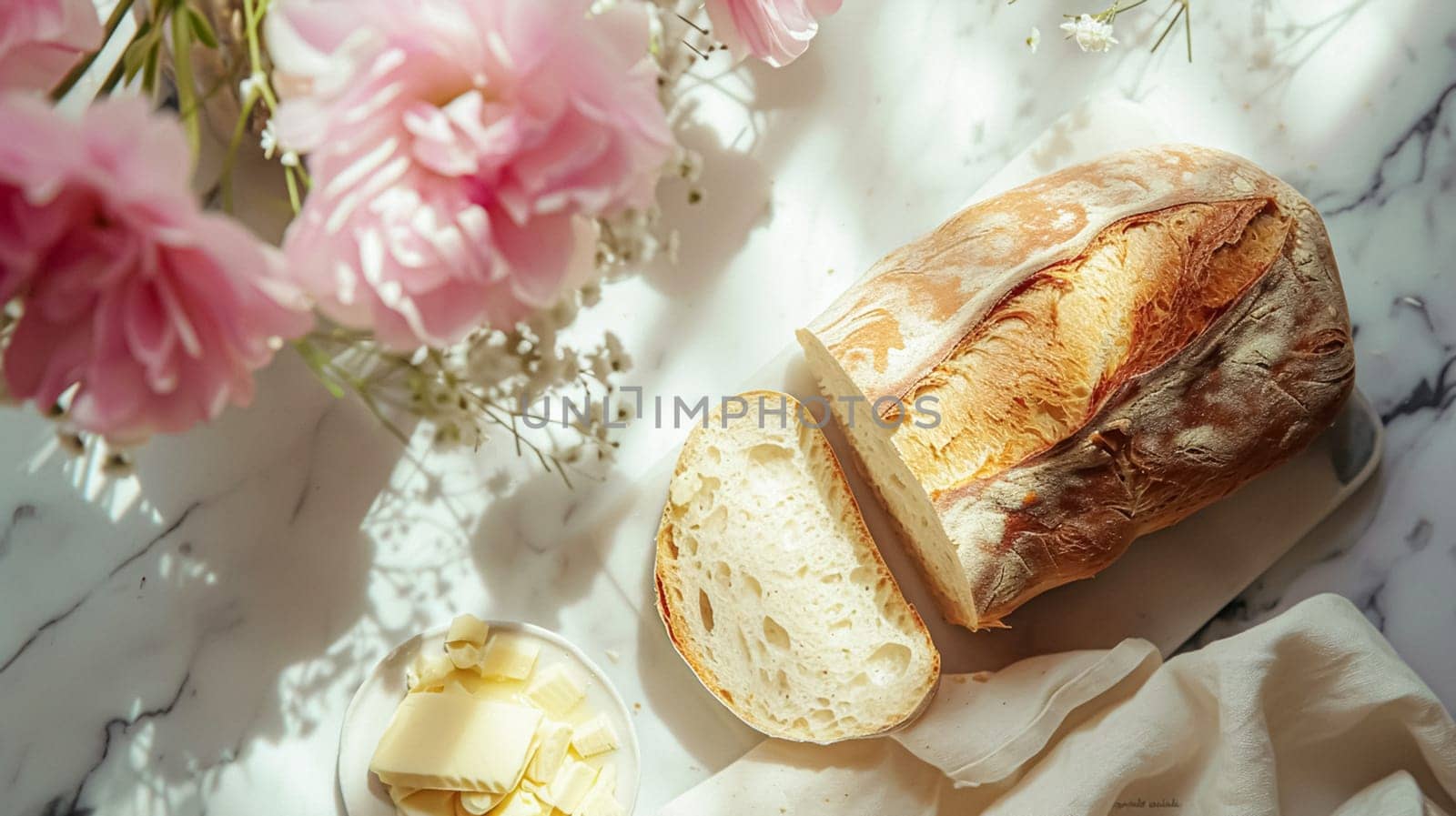 Bread and butter, homemade baking and traditional food, country life