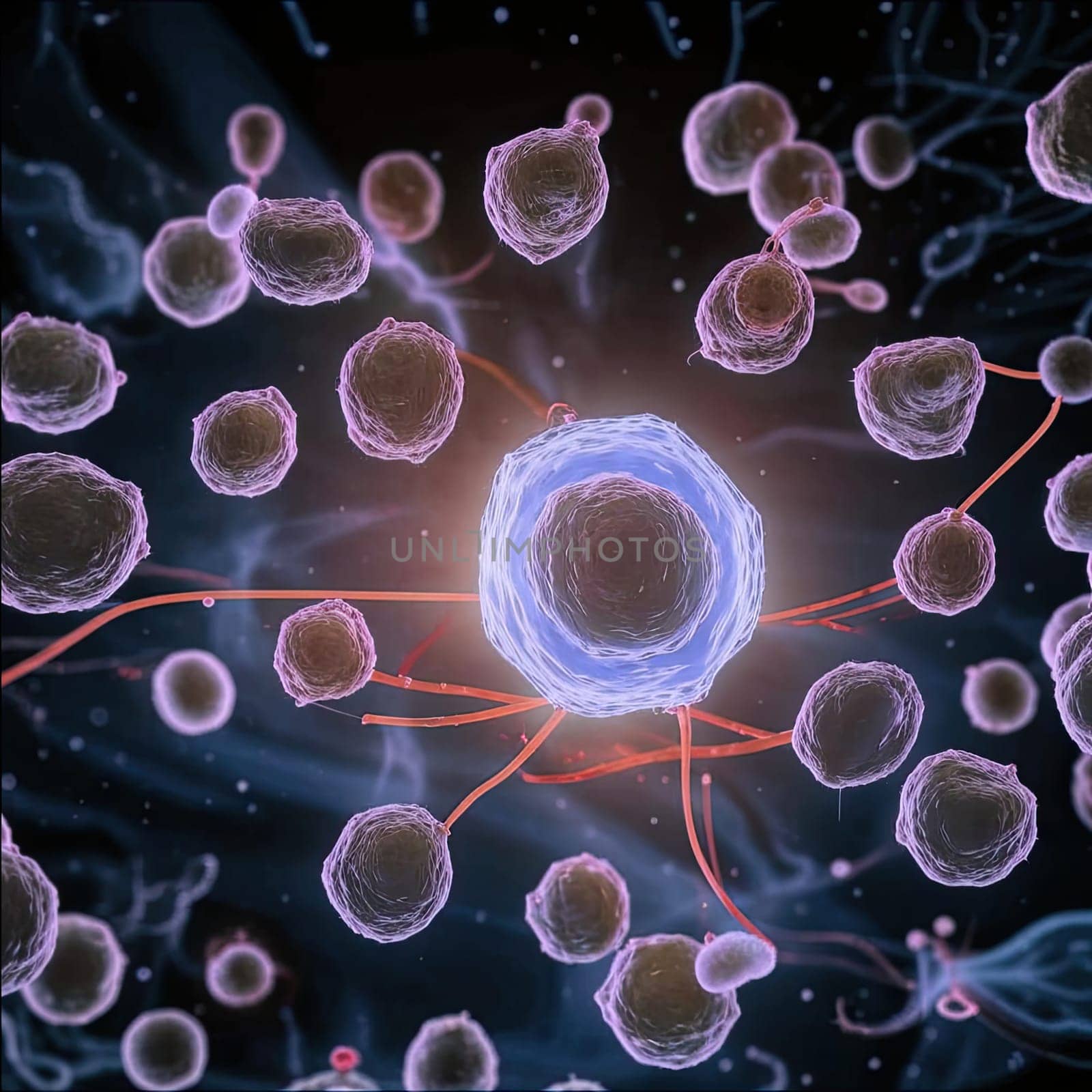 Illustration of a set of cells. Reproduction technologies. In vitro gametogenesis. This technique transforms skin cells into induced stem cells, which can then be turned into eggs and sperm.