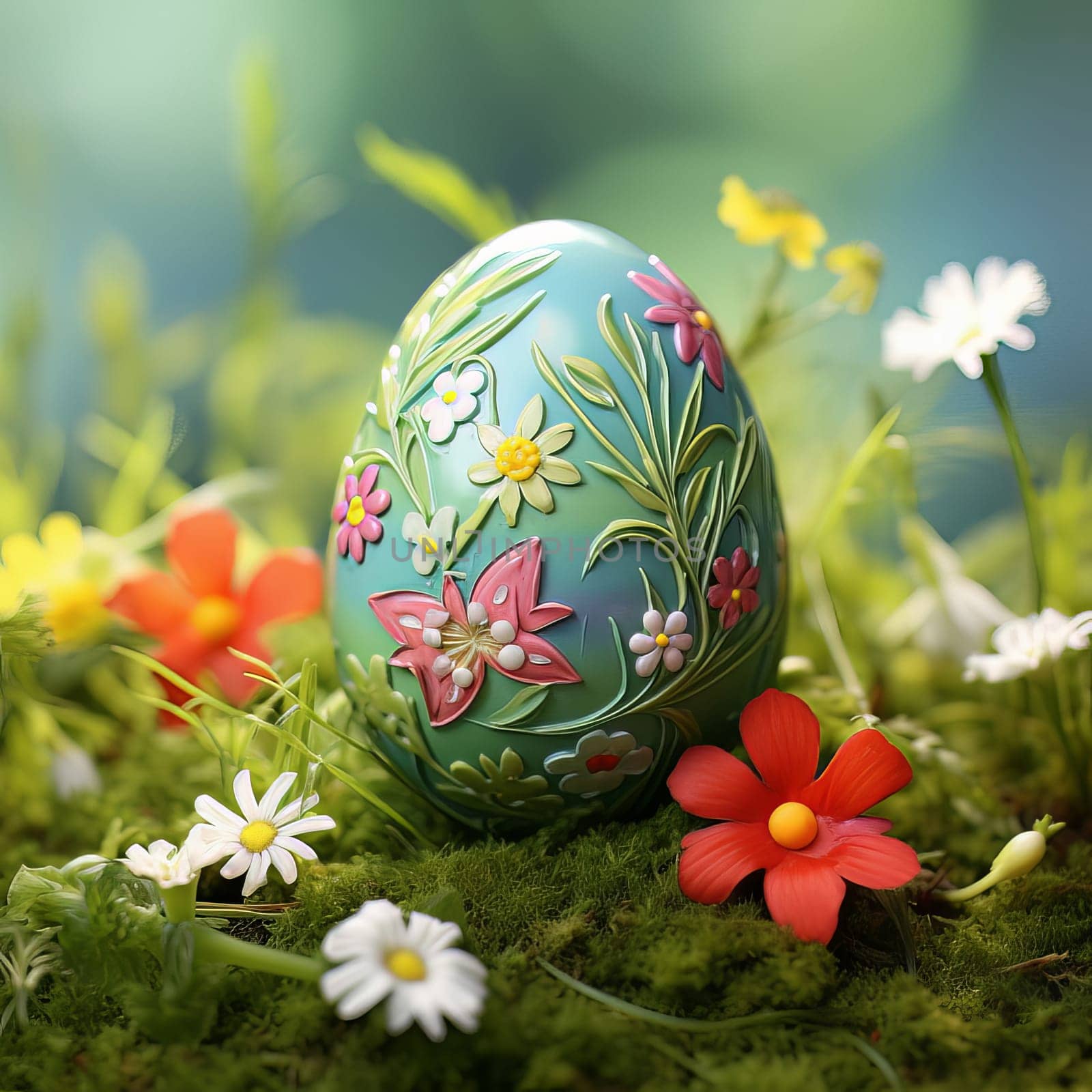 Happy Easter background with Easter eggs. High quality photo