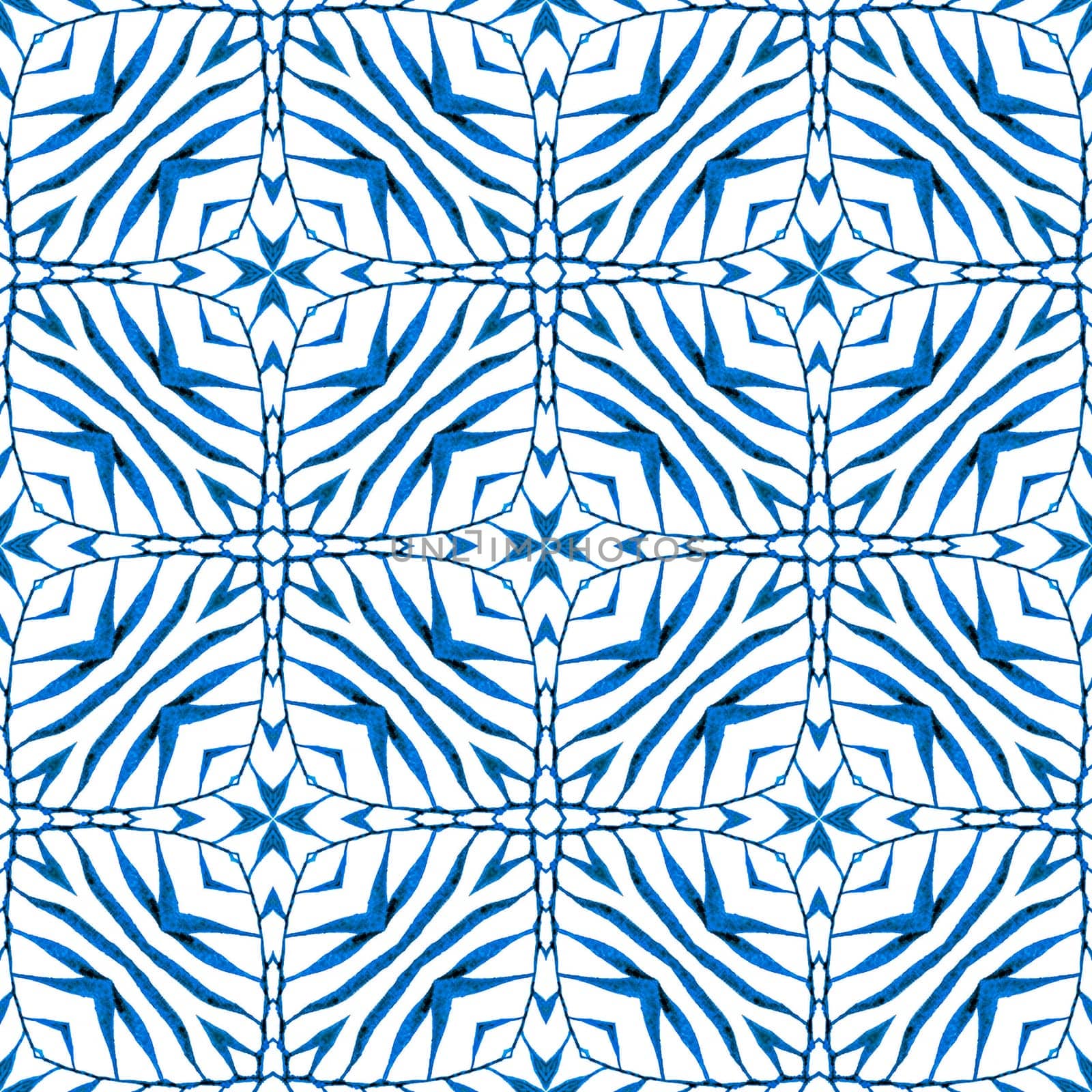 Tropical seamless pattern. Blue stunning boho chic summer design. Hand drawn tropical seamless border. Textile ready rare print, swimwear fabric, wallpaper, wrapping.