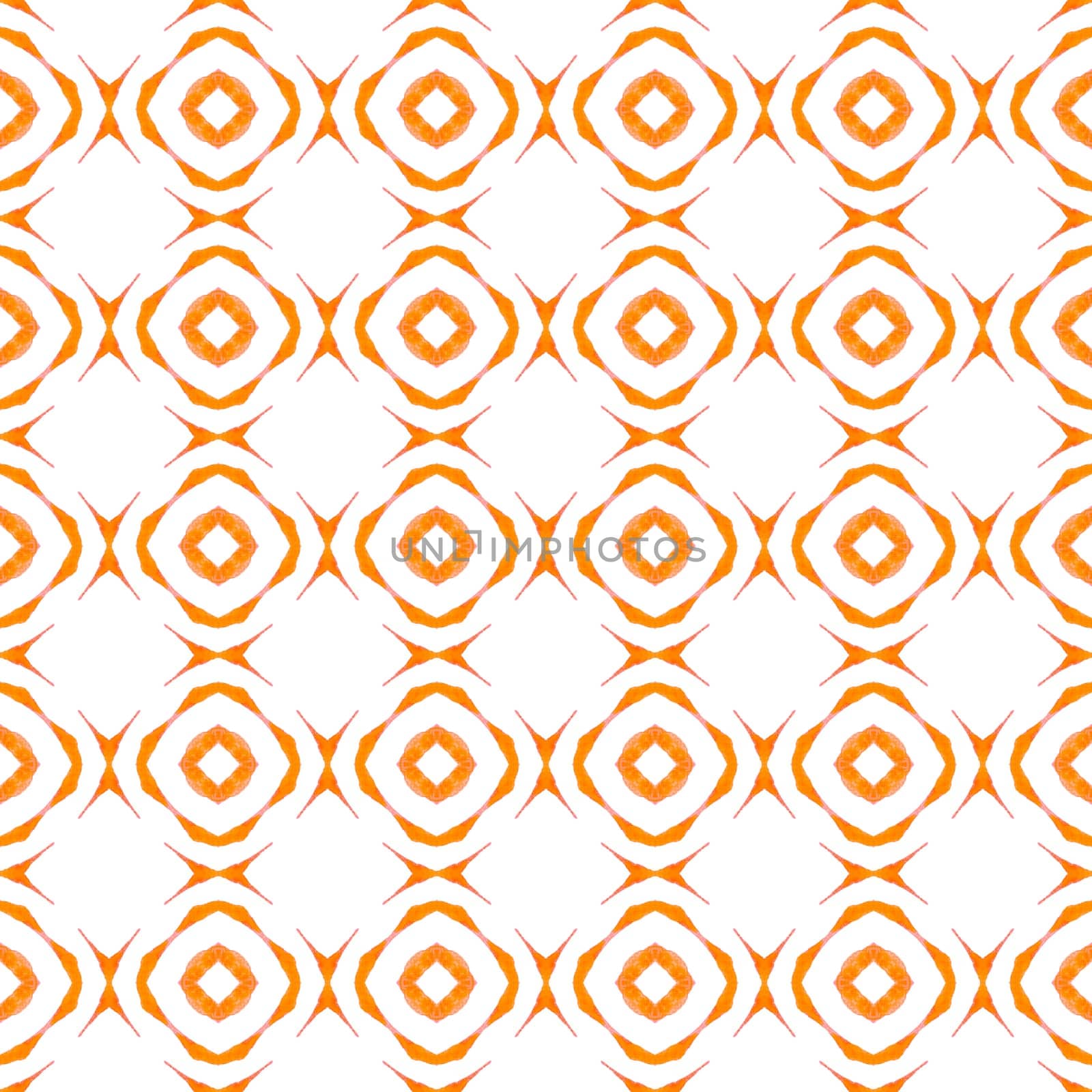 Hand drawn tropical seamless border. Orange curious boho chic summer design. Textile ready astonishing print, swimwear fabric, wallpaper, wrapping. Tropical seamless pattern.