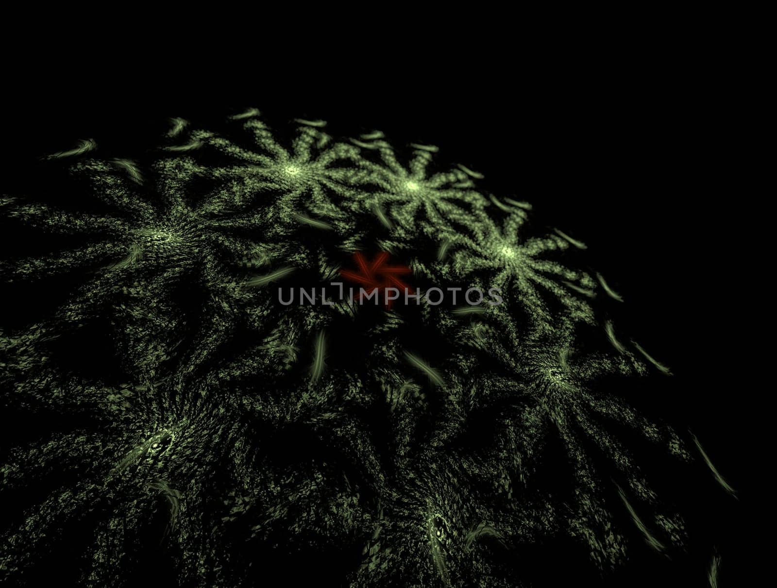 Imaginatory lush fractal texture image abstract background