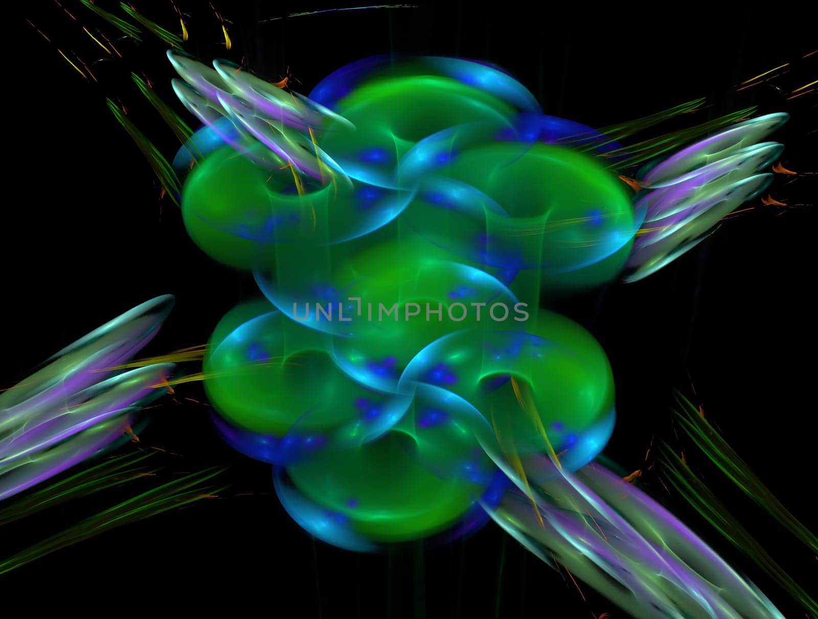 Imaginatory lush fractal texture image abstract background