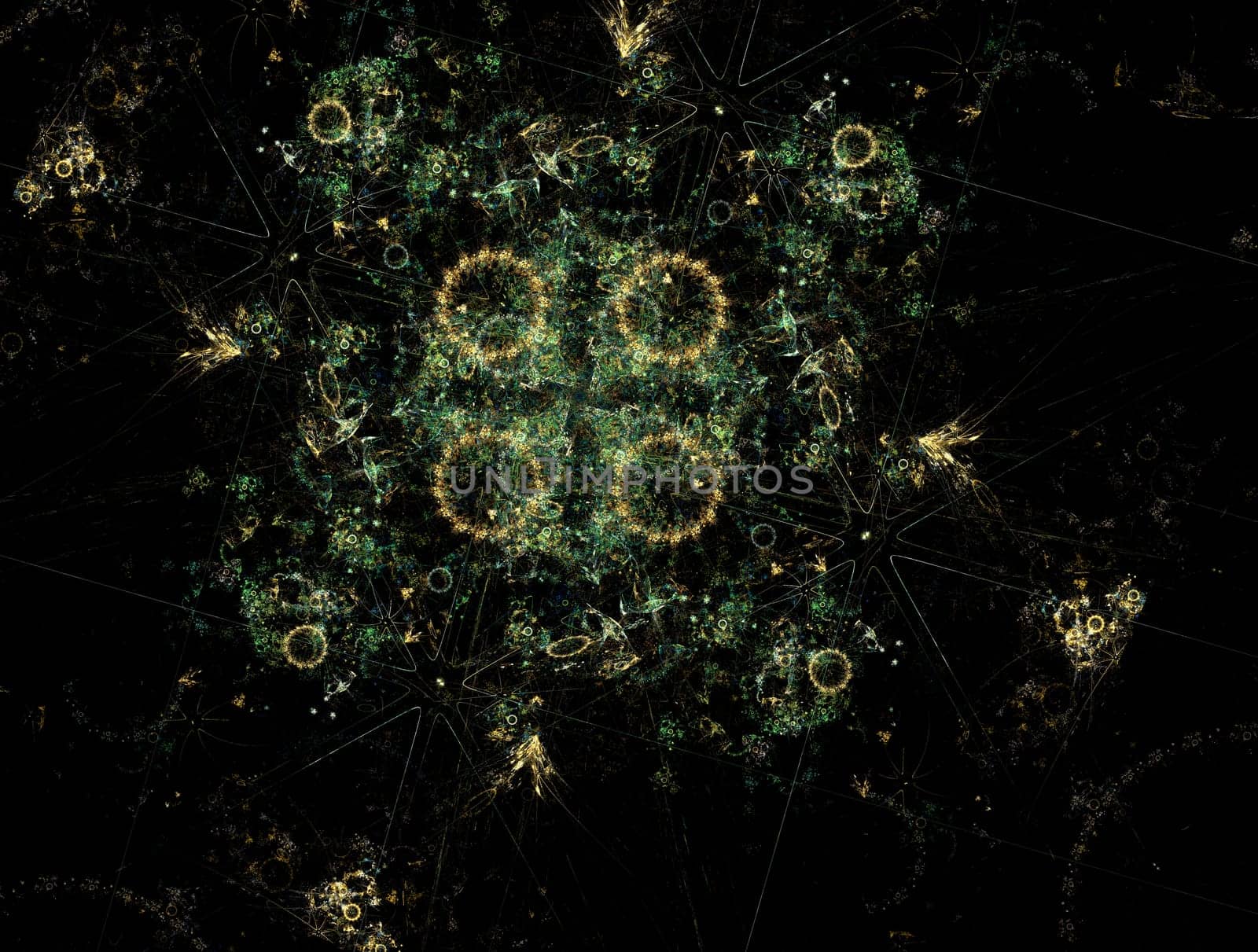 Imaginatory lush fractal texture image abstract background