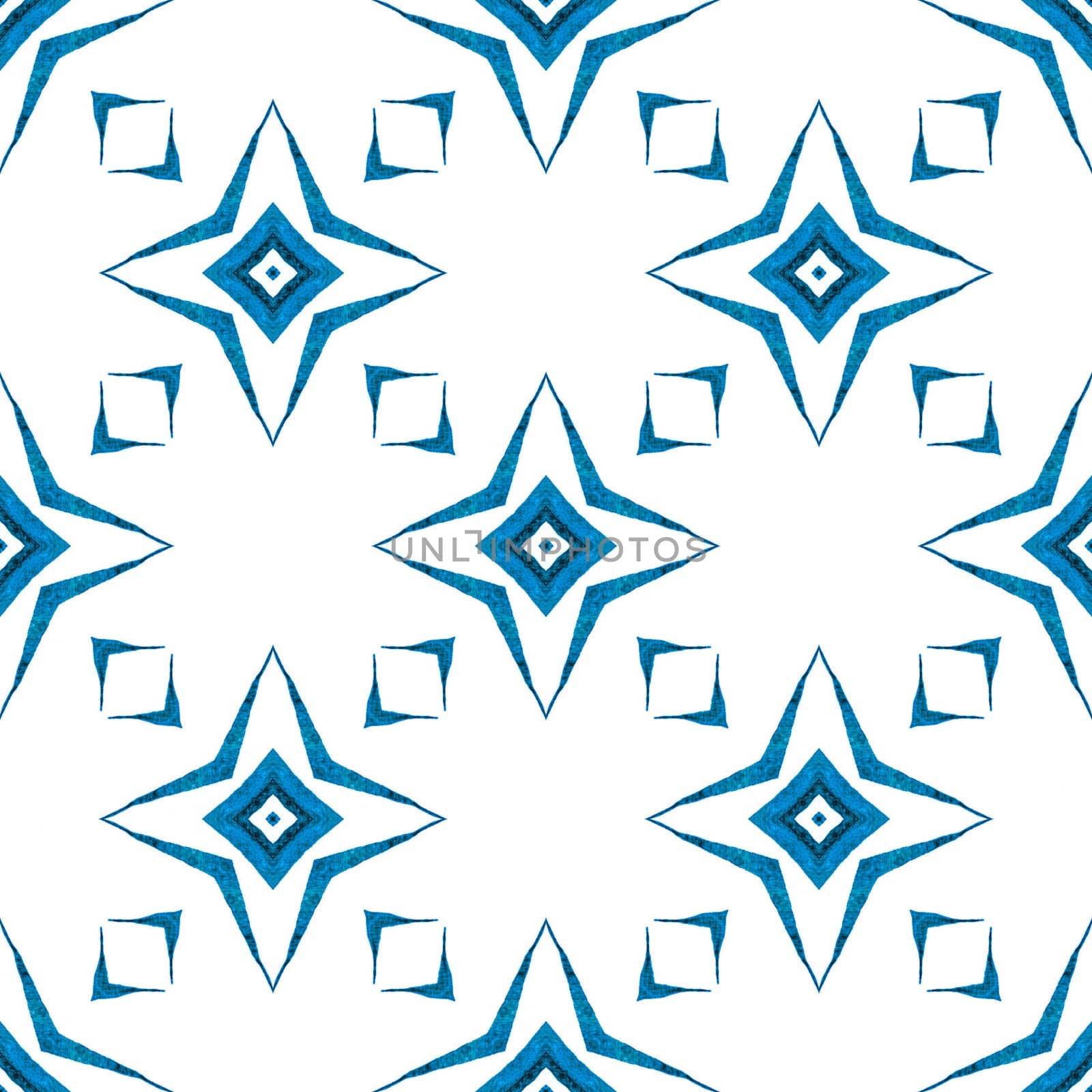 Textile ready dazzling print, swimwear fabric, wallpaper, wrapping. Blue magnetic boho chic summer design. Exotic seamless pattern. Summer exotic seamless border.