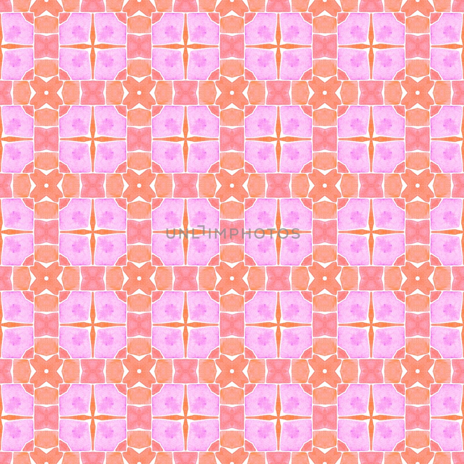 Arabesque hand drawn design. Orange good-looking boho chic summer design. Oriental arabesque hand drawn border. Textile ready valuable print, swimwear fabric, wallpaper, wrapping.