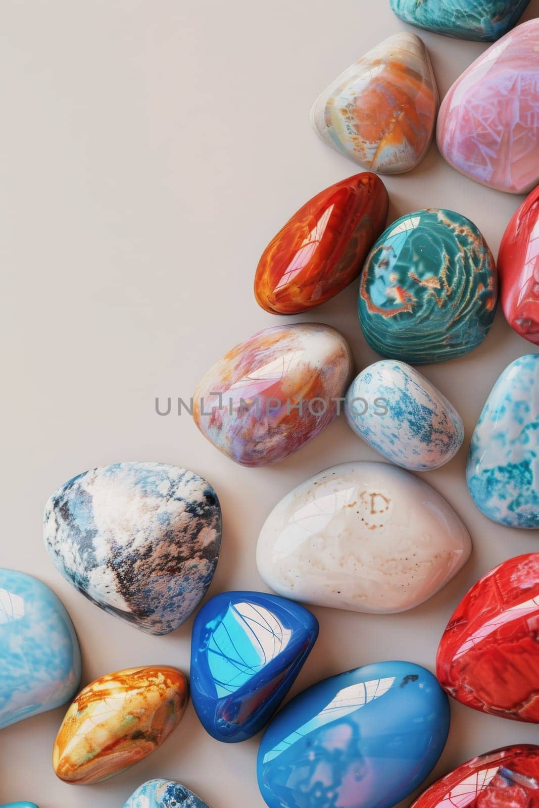 colored stones, nature Generative AI,
