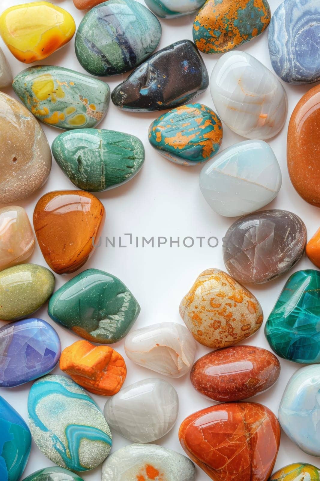 colored stones, nature Generative AI,
