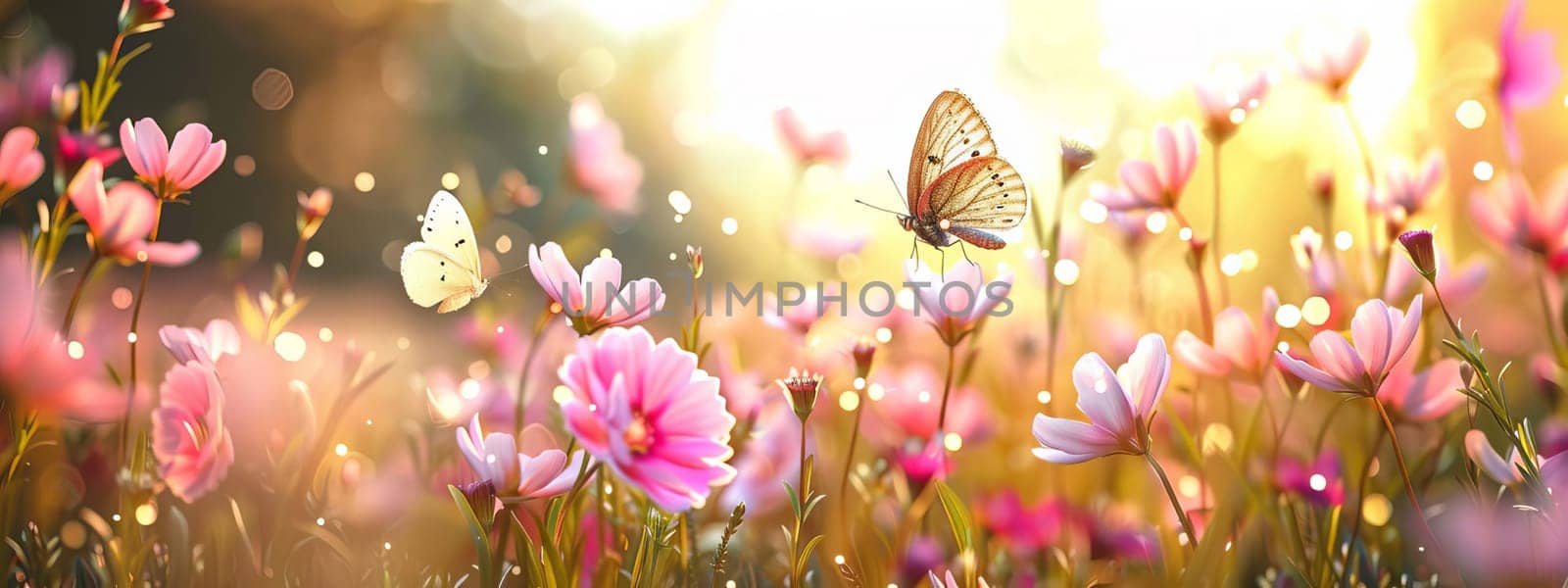 Swallowtail Butterfly on purple flower, nature, Generative AI,