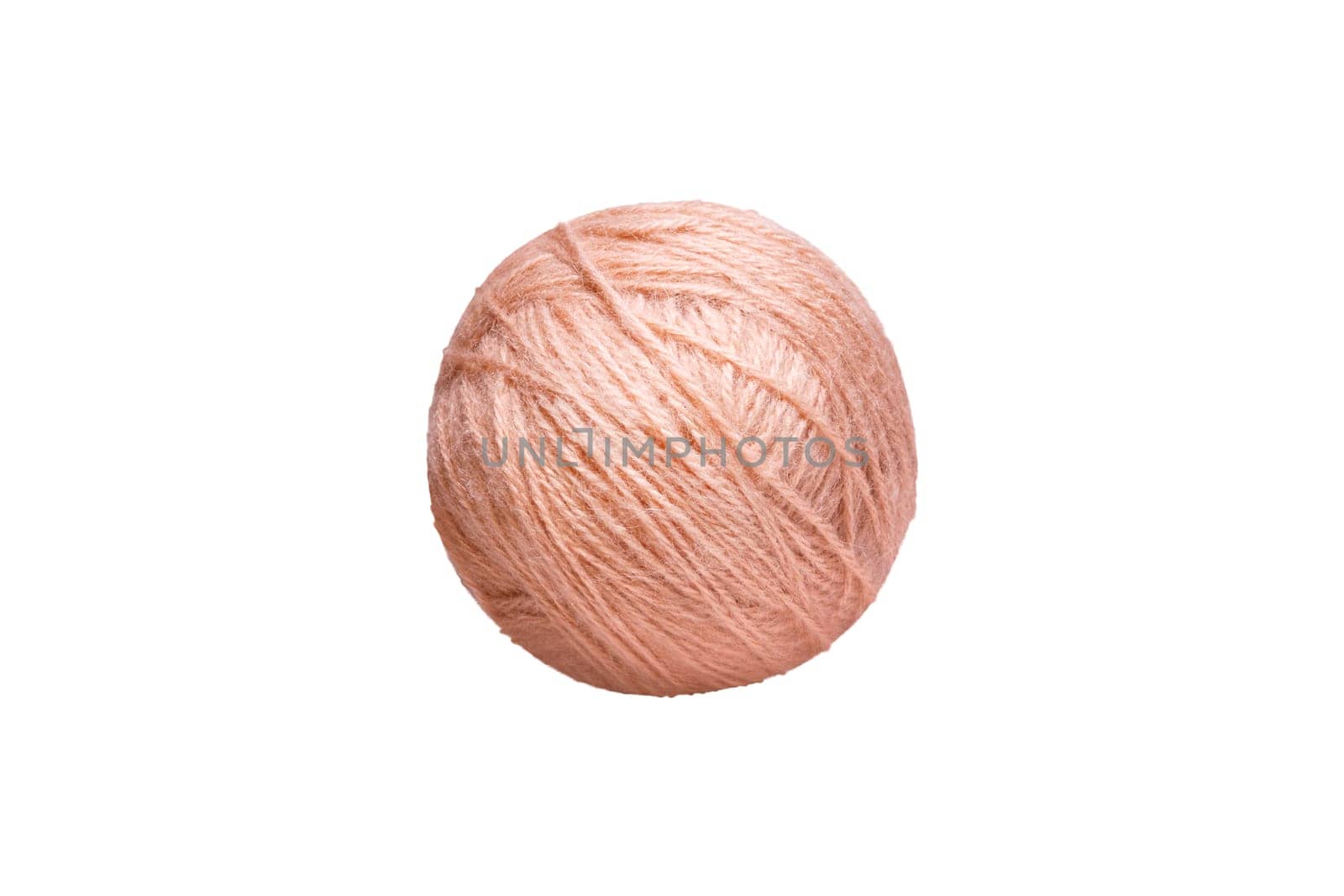 skein of wool thread isolated on white, manual labor