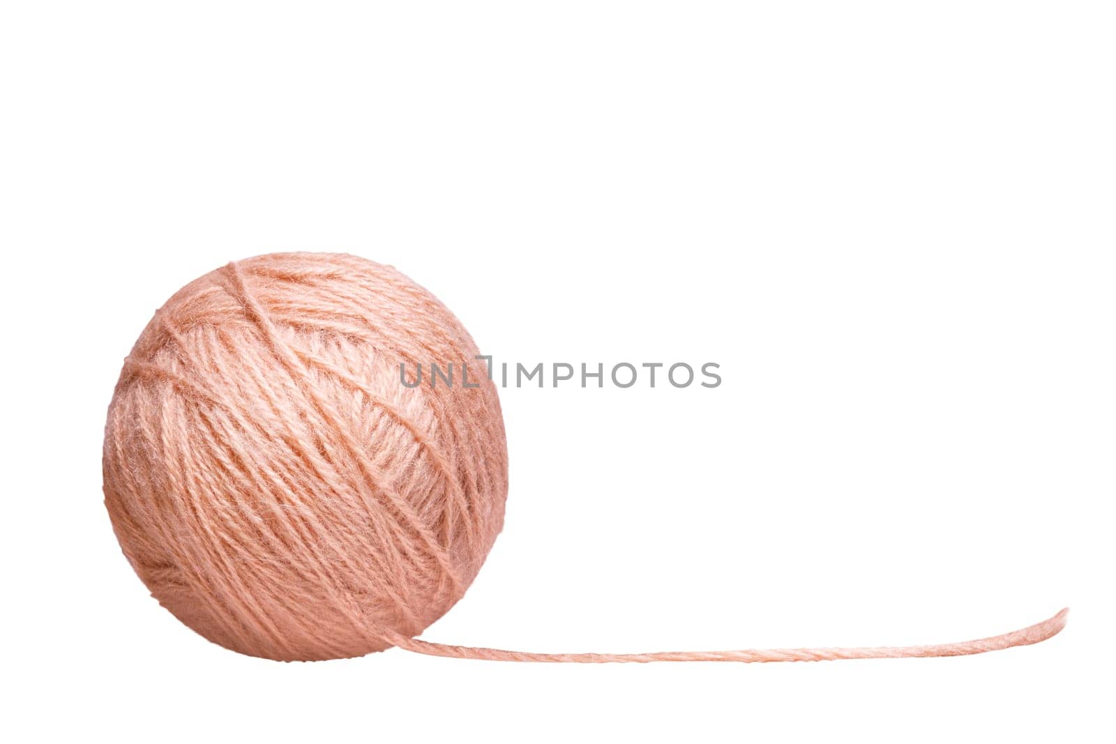 skein of woolen thread and stretching thread isolated on white, manual labor