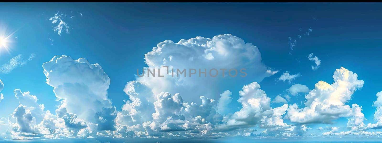 Blue sky with clouds selective focus nature, nature, Generative AI,