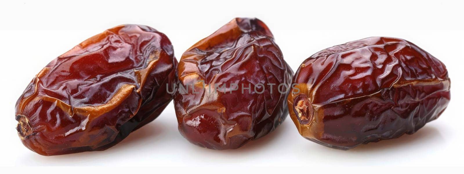 Dried dates fruits isolated on white background, food, Generative AI,