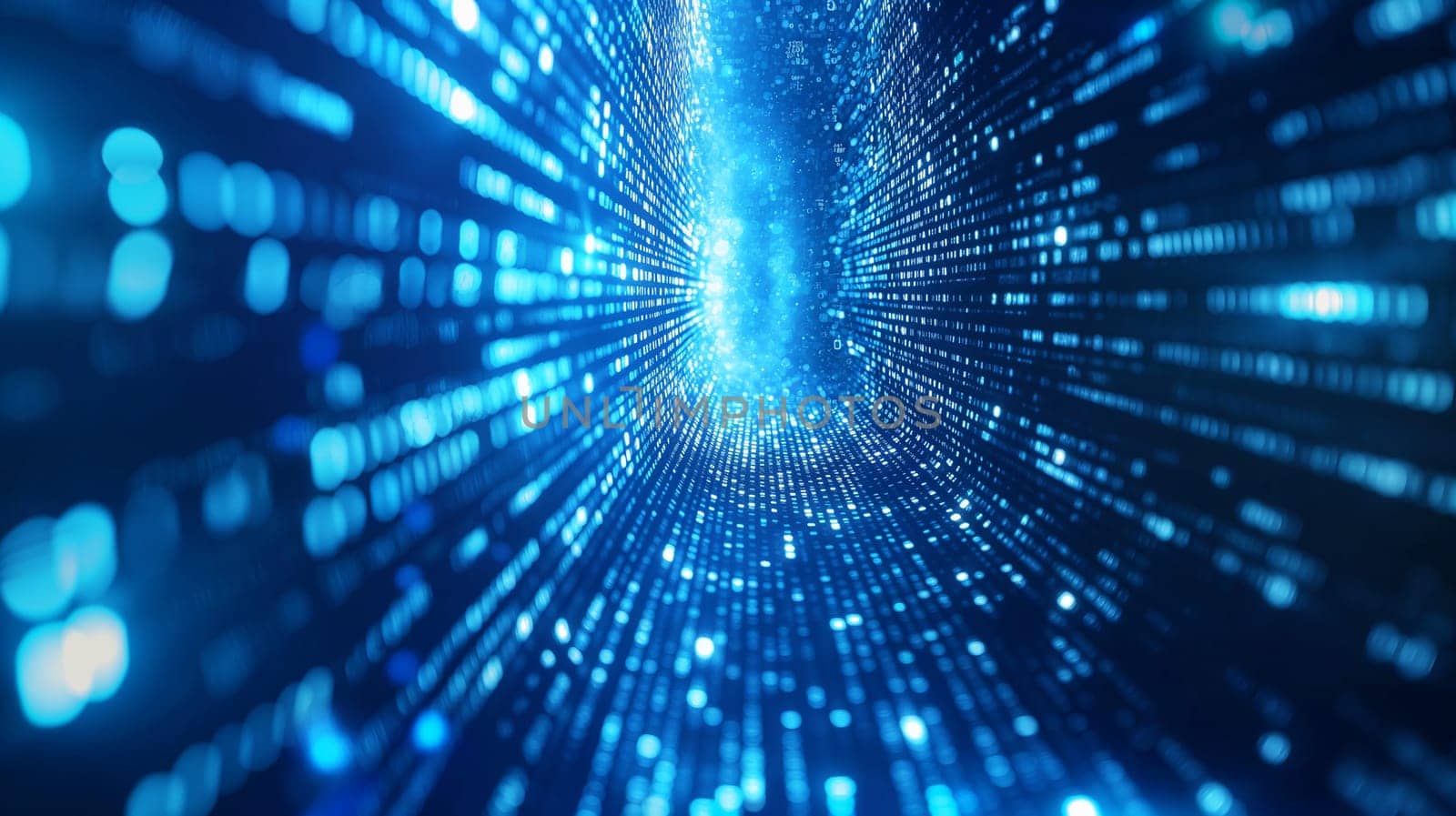 Futuristic digital abstract conceptual technology matrix data in a cyberspace virtual binary network backdrop