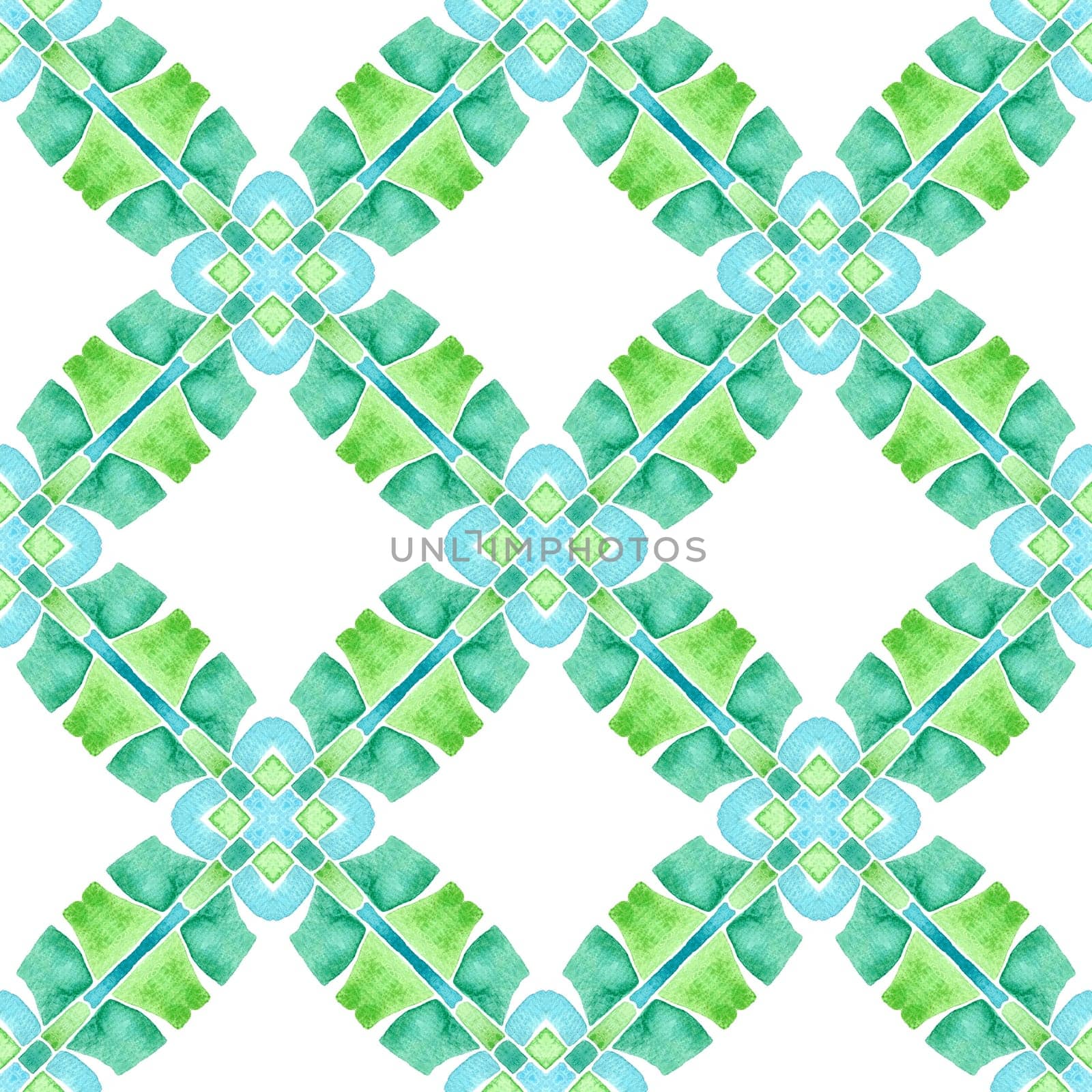Textile ready lovely print, swimwear fabric, wallpaper, wrapping. Green beauteous boho chic summer design. Arabesque hand drawn design. Oriental arabesque hand drawn border.