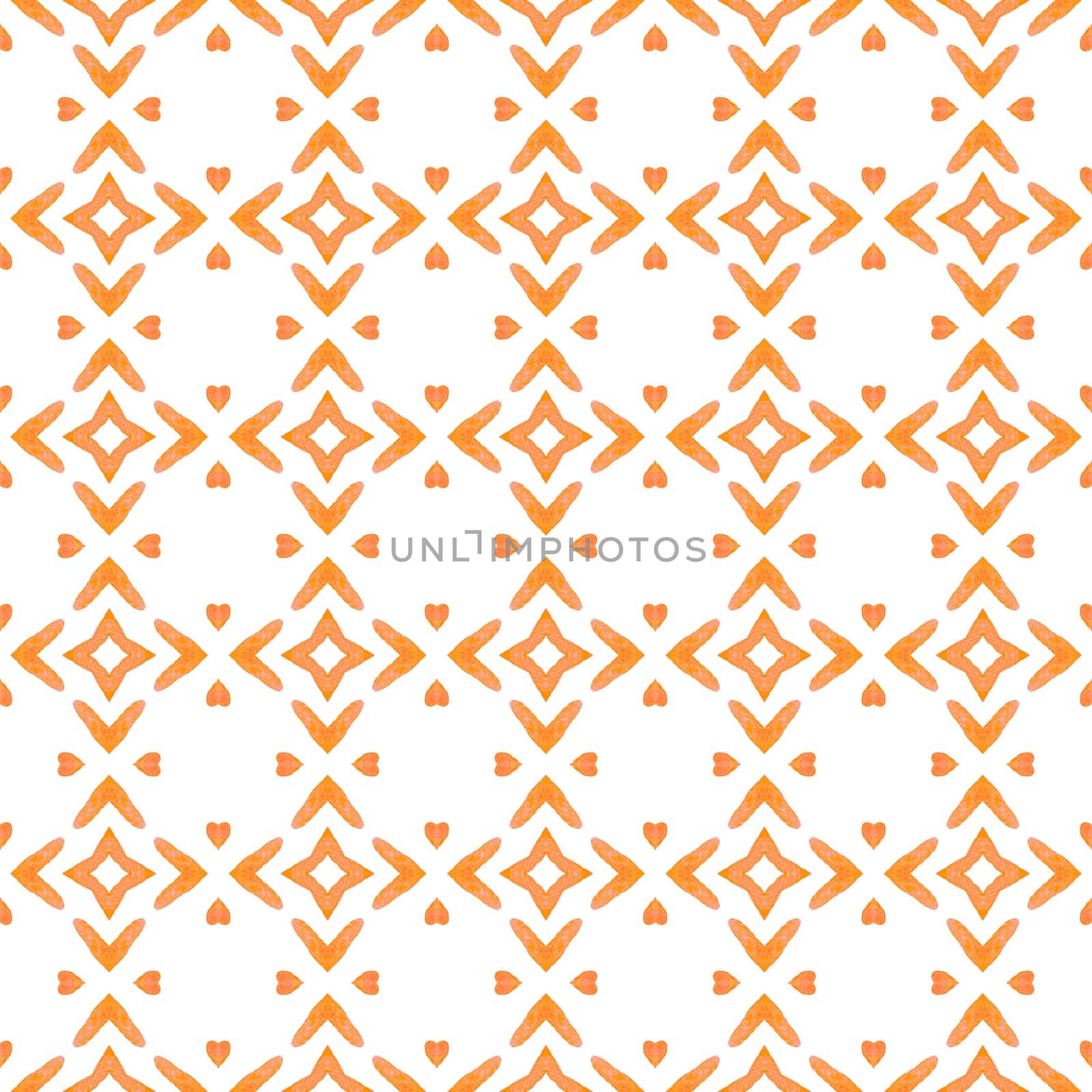 Arabesque hand drawn design. Orange curious boho chic summer design. Textile ready unequaled print, swimwear fabric, wallpaper, wrapping. Oriental arabesque hand drawn border.
