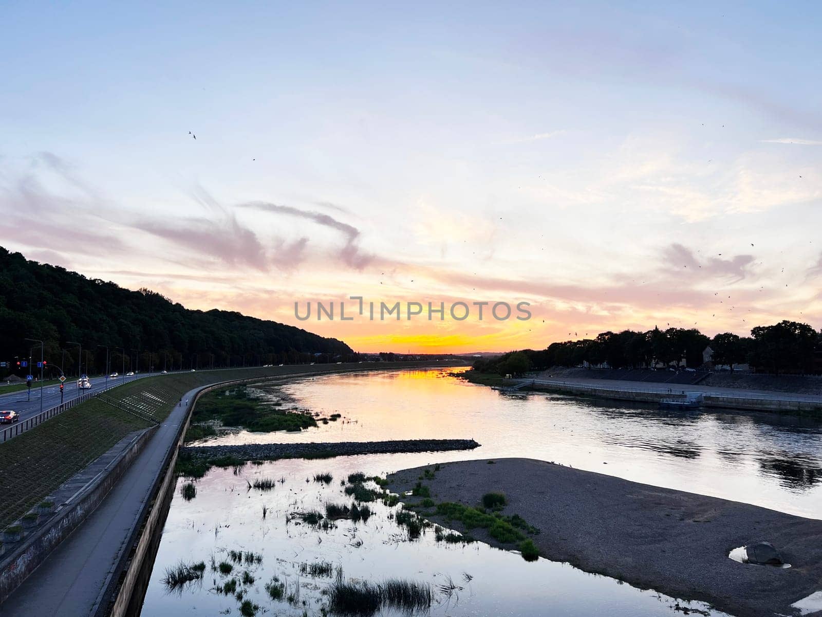 A beautiful sky spotted in village area. Kaunas, Lithuania. High quality photo