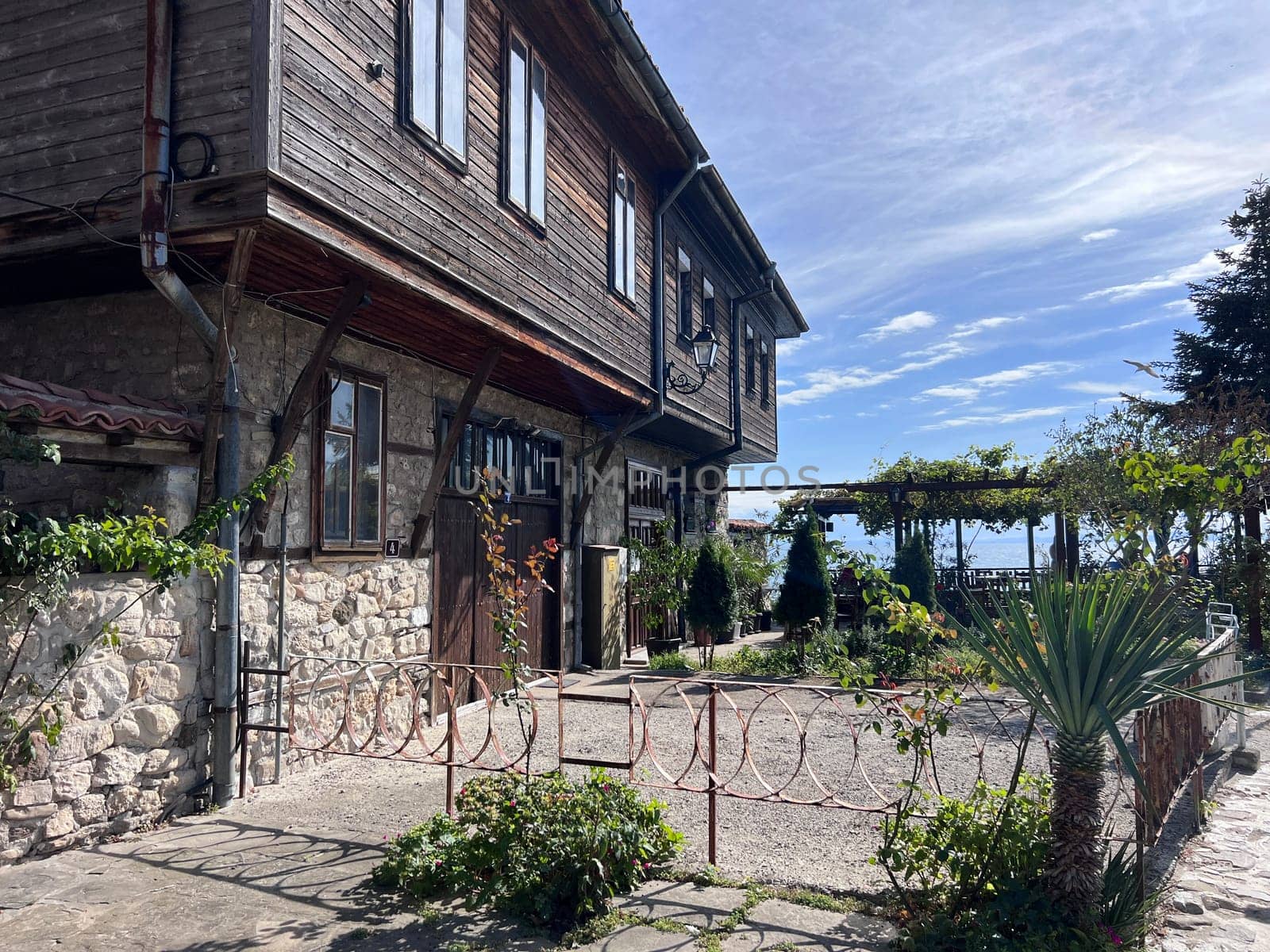 Street view of Nessebar. Ancient city on the Black Sea coast of Bulgaria. UNESCO Word Heritage Site. High quality photo
