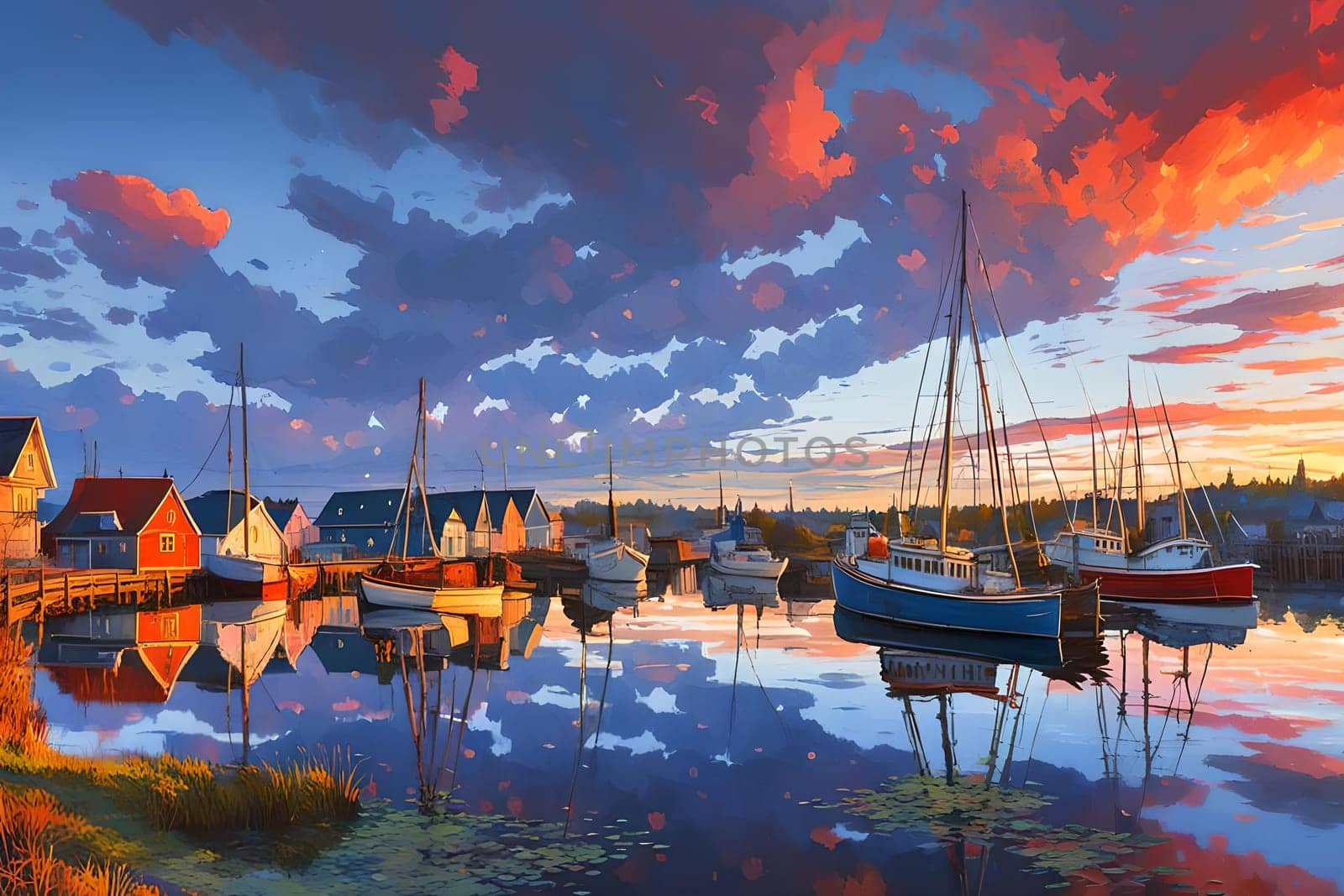 Watercolor painting of nova scotia, Canada