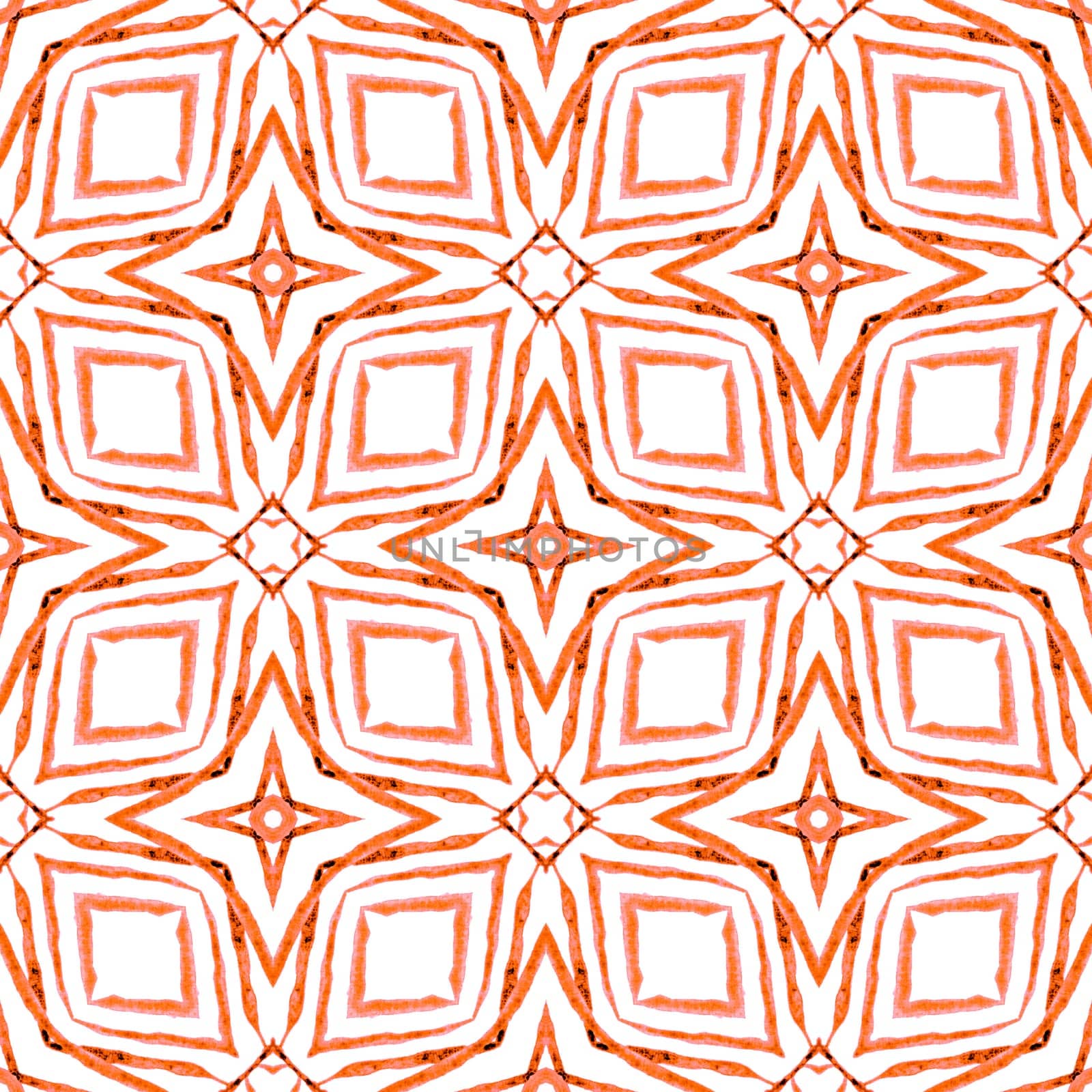 Summer exotic seamless border. Orange vibrant boho chic summer design. Textile ready pleasant print, swimwear fabric, wallpaper, wrapping. Exotic seamless pattern.