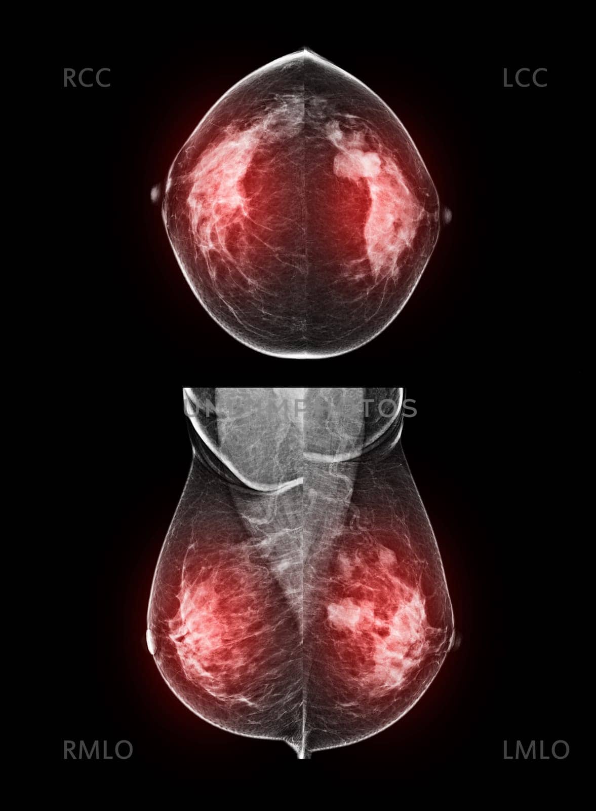X-ray Digital Mammogram both side CC and MLO view . by samunella