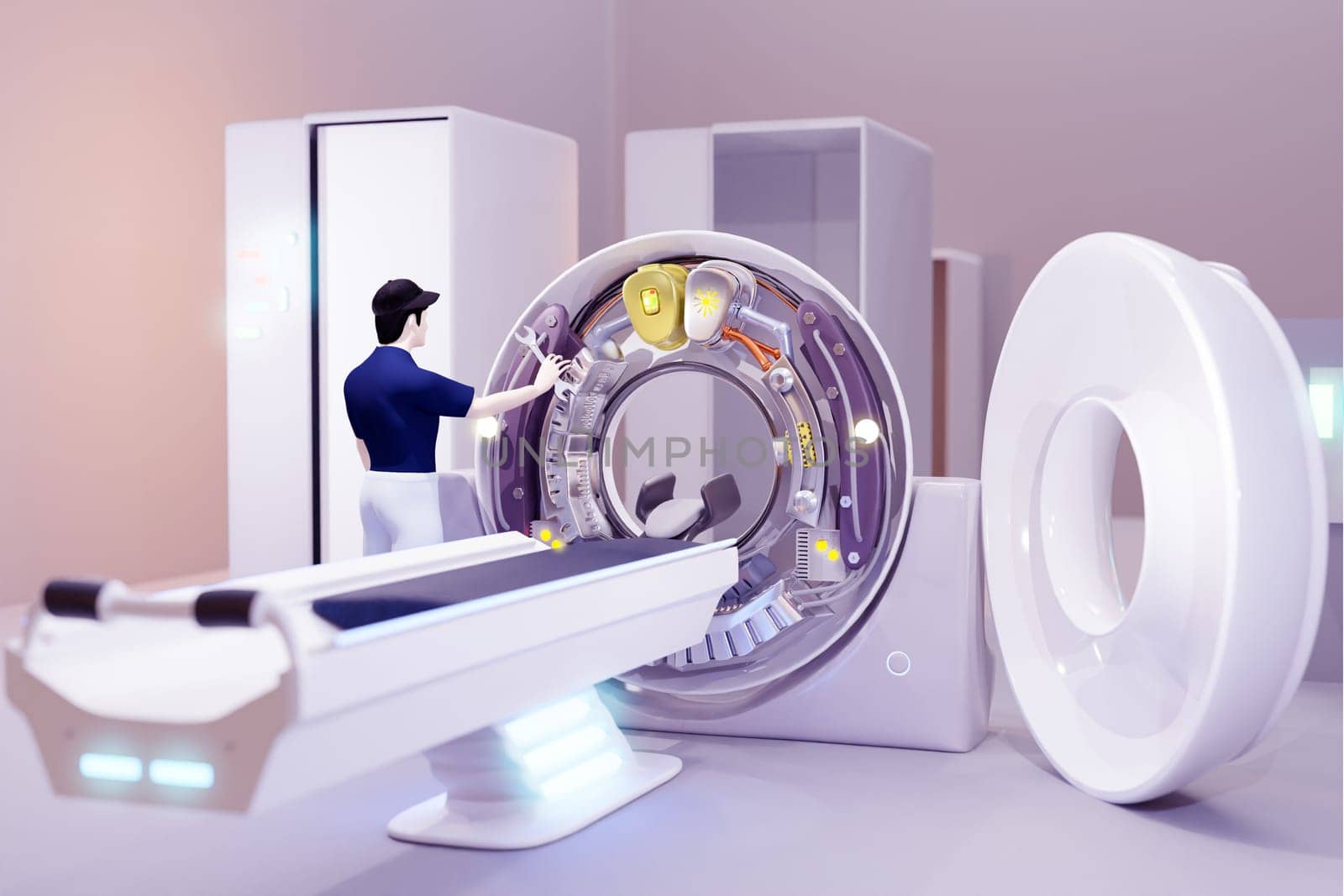 A maintenance engineer is checking the CT scan machine for normal operation every 6 months in the hospital. according to hospital standards.