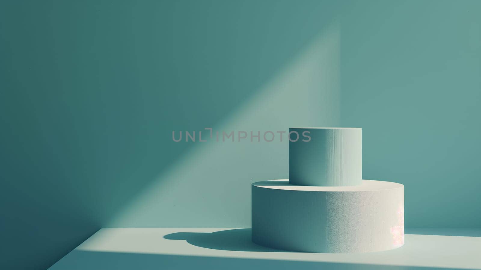 Minimalist abstract geometry with cylinder design and elegant composition in monochrome background