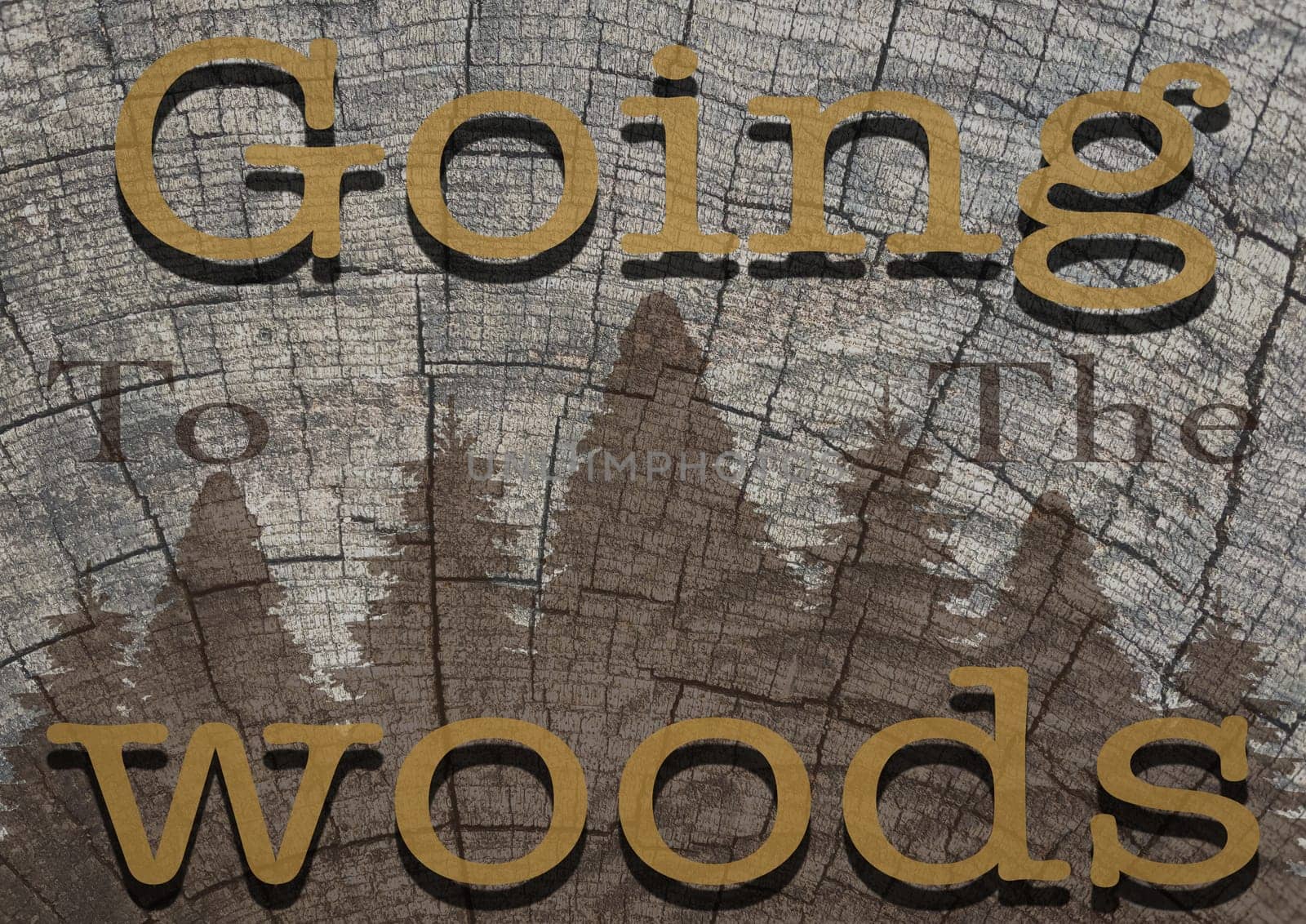 Illustration from a wooden background with text.