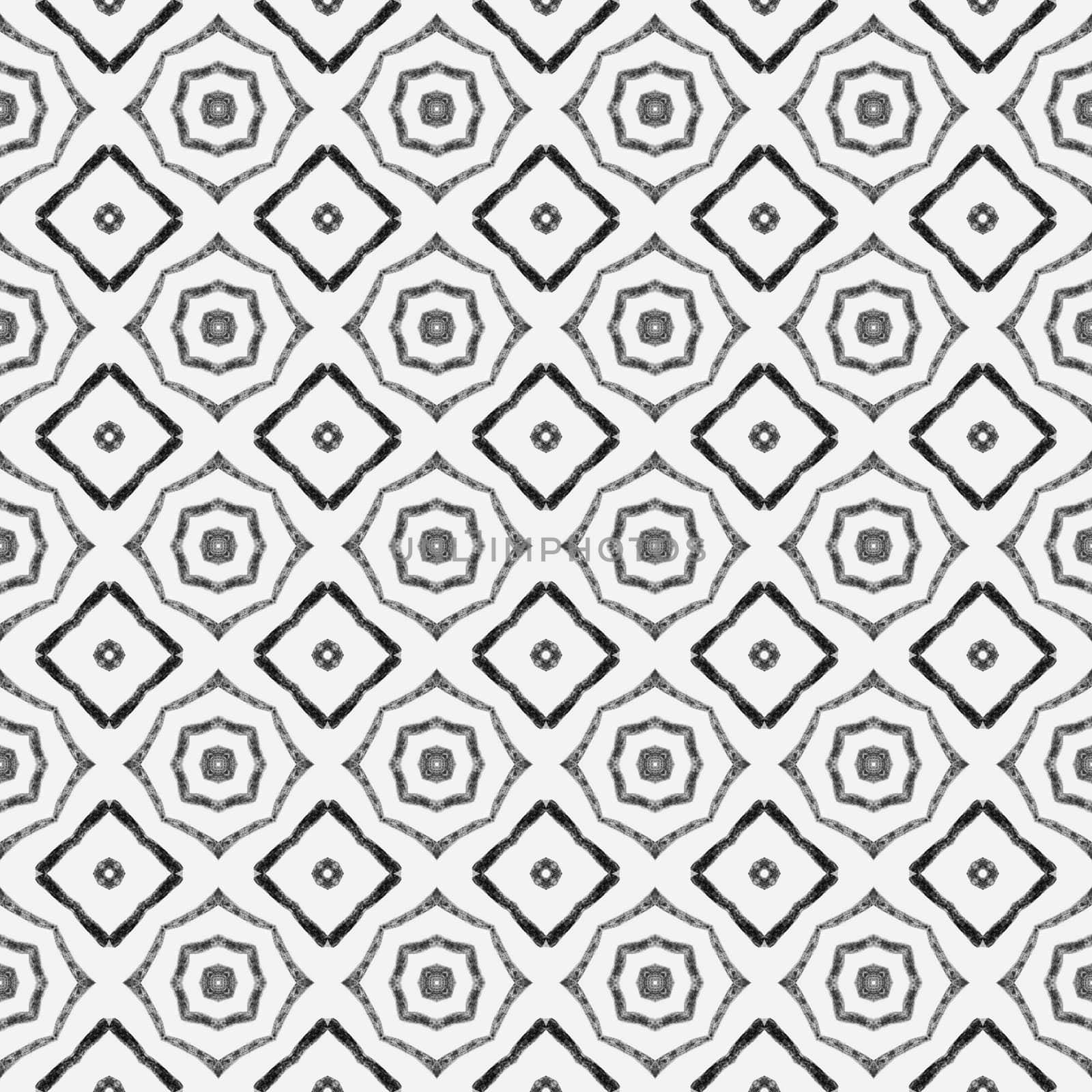 Green geometric chevron watercolor border. Black and white quaint boho chic summer design. Textile ready lovely print, swimwear fabric, wallpaper, wrapping. Chevron watercolor pattern.