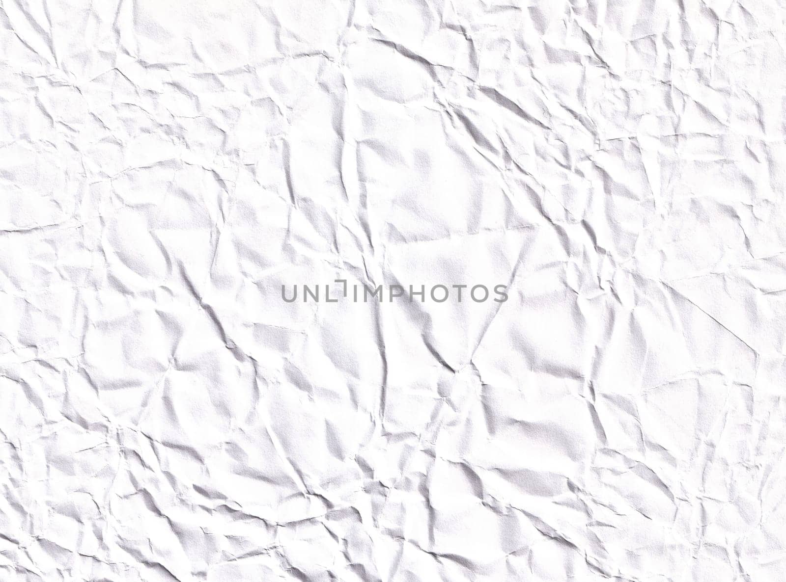 Wrinkled white paper texture. Realistic
