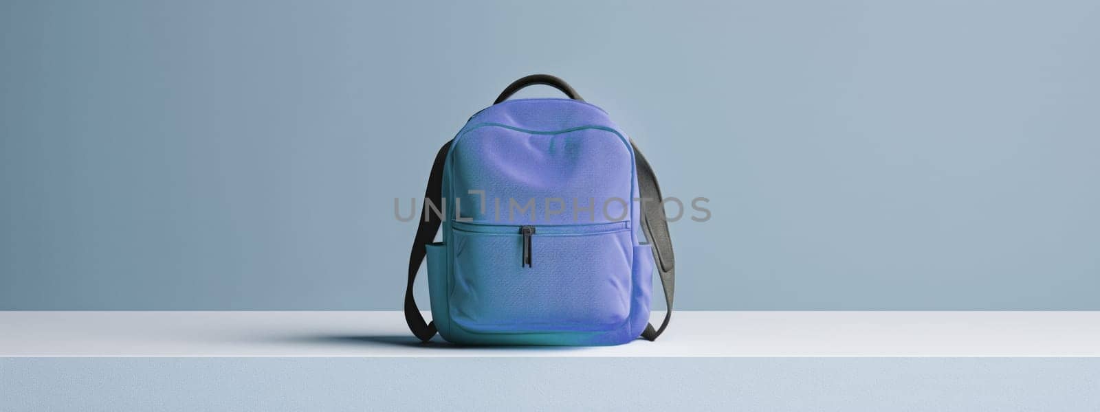 A stylish red backpack on a minimalist beige background, representing simplicity and functionality, perfect for back-to-school season.