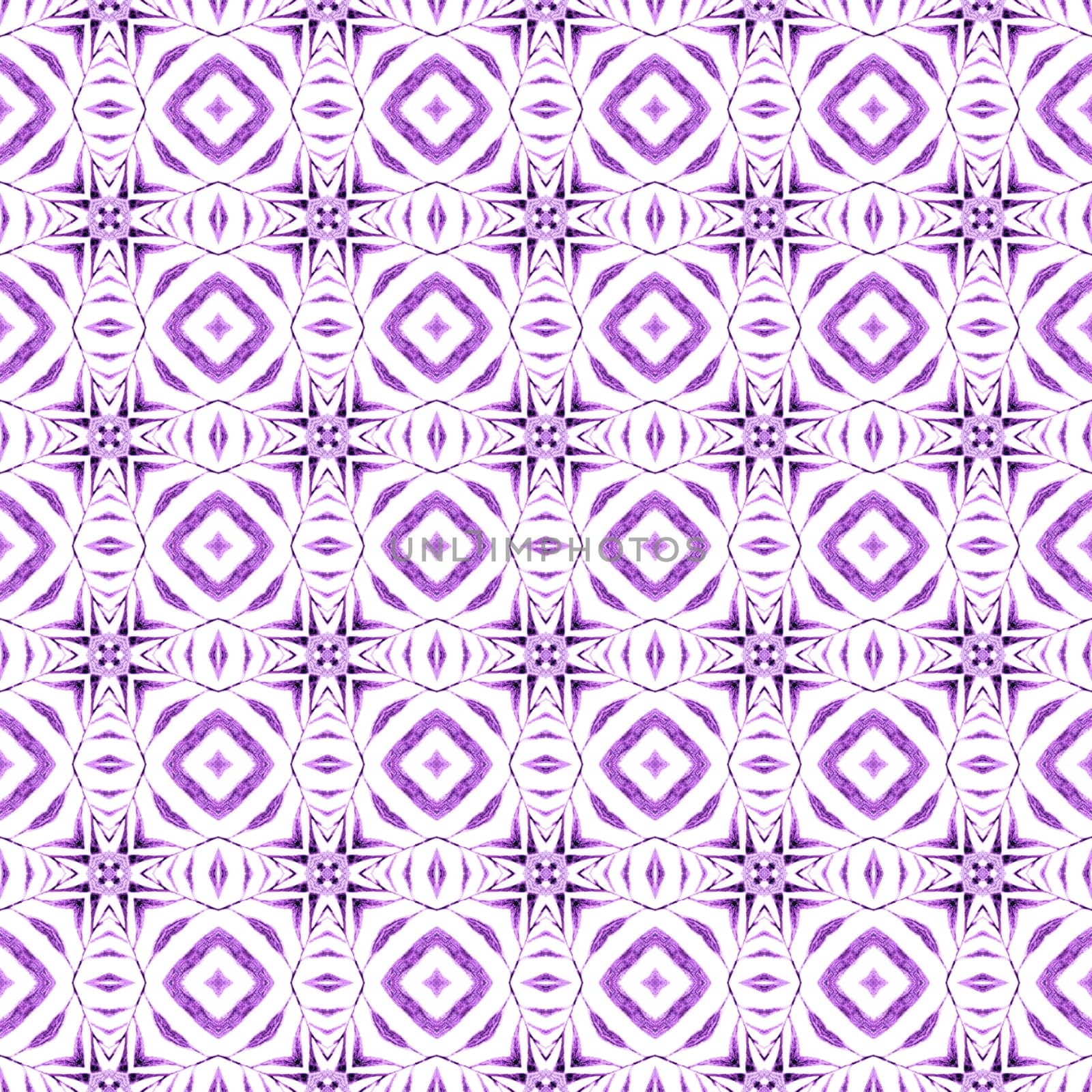 Textile ready majestic print, swimwear fabric, wallpaper, wrapping. Purple flawless boho chic summer design. Summer exotic seamless border. Exotic seamless pattern.