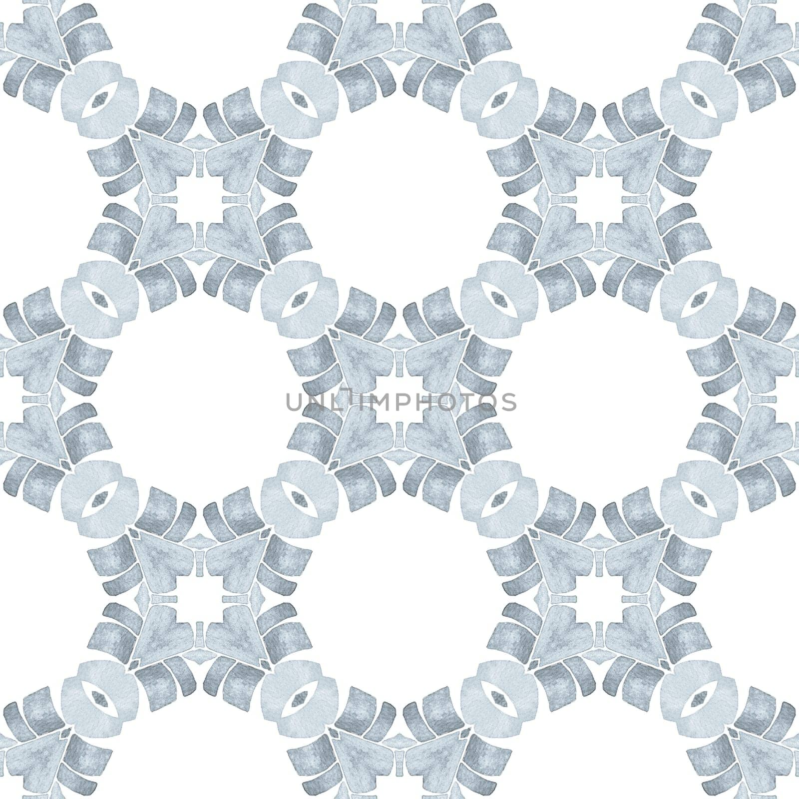 Mosaic seamless pattern. Black and white graceful boho chic summer design. Hand drawn green mosaic seamless border. Textile ready awesome print, swimwear fabric, wallpaper, wrapping.