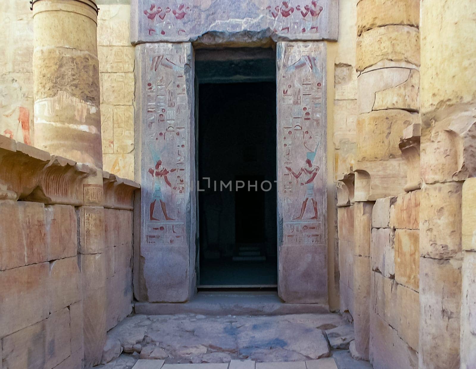 Luxor, Egypt - November 10, 2004: ruins of an ancient Egyptian temple in Luxor, Egypt
