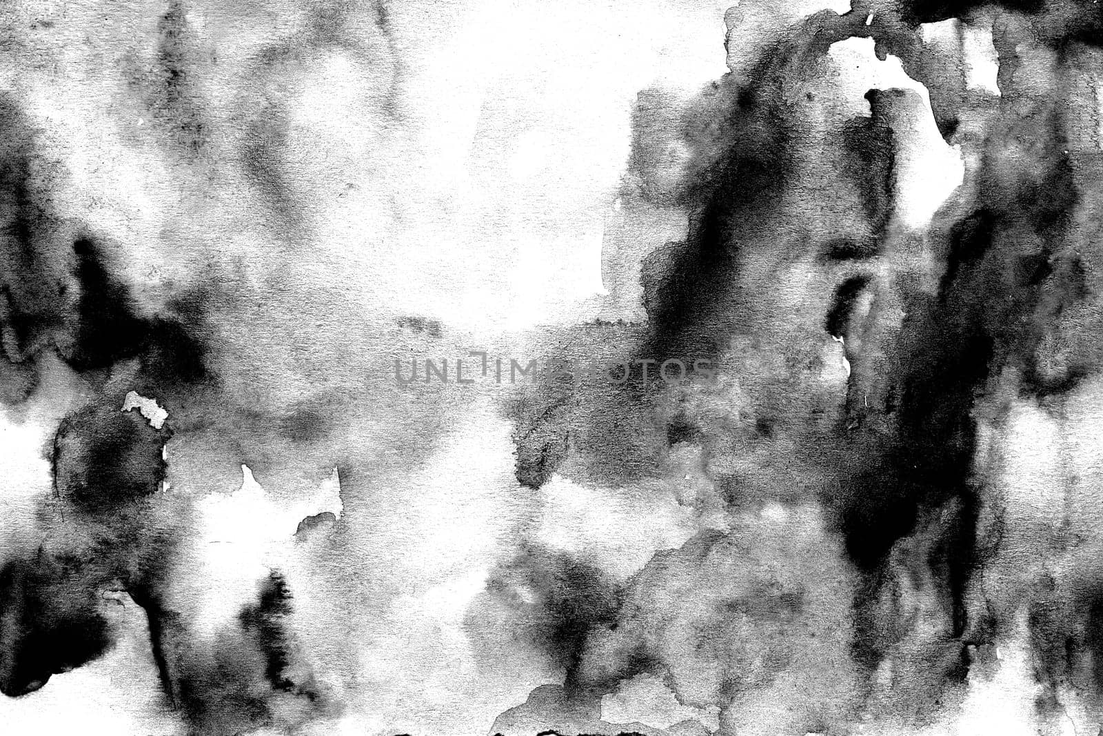 Black and white monochrome watercolor texture