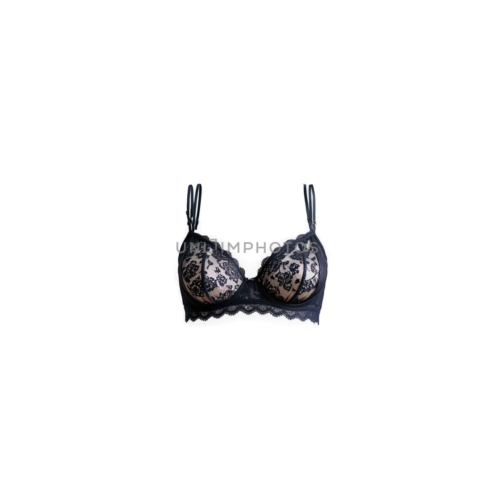 Ultra sheer mesh bralette floating weightlessly barely there ethereal look soft focus. Woman lingerie isolated on transparent background.