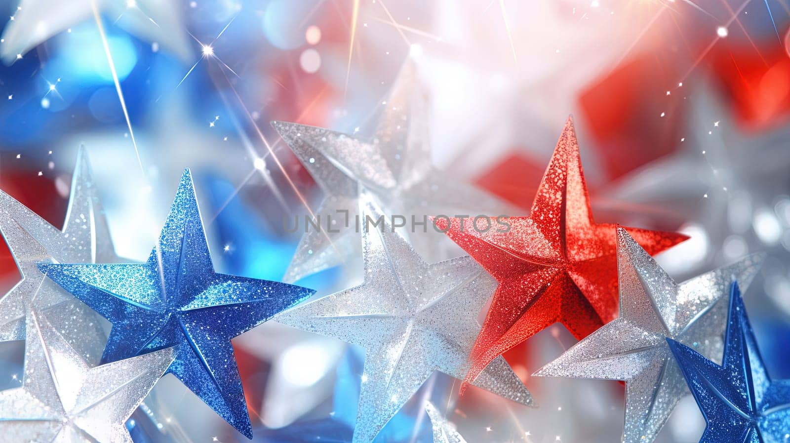 Abstract shiny background with blue and golden glitter. Scattered confetti sparkles with shiny gold and blue color. Generated AI