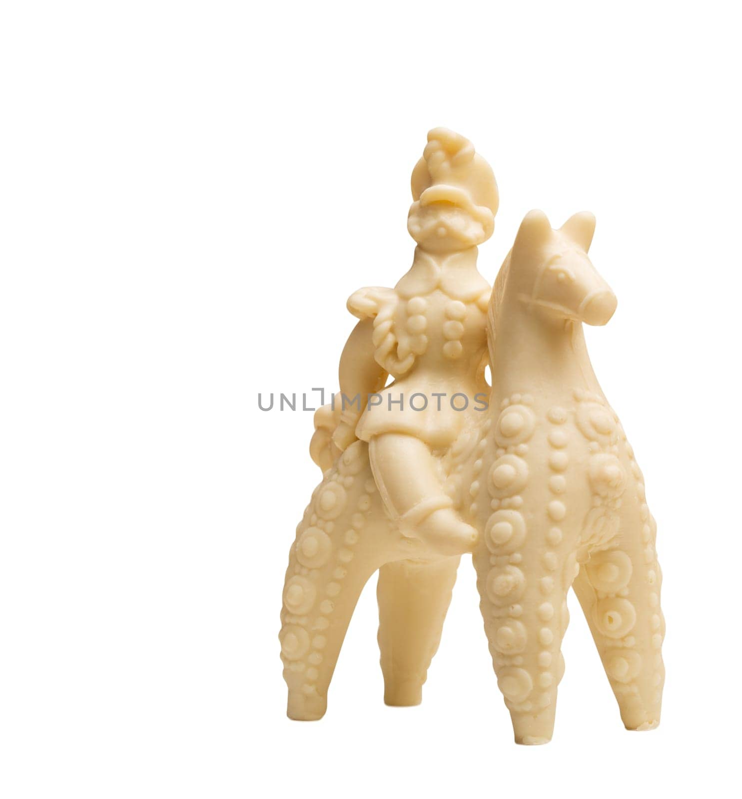 Tasty white chocolate figurines - knight and horse