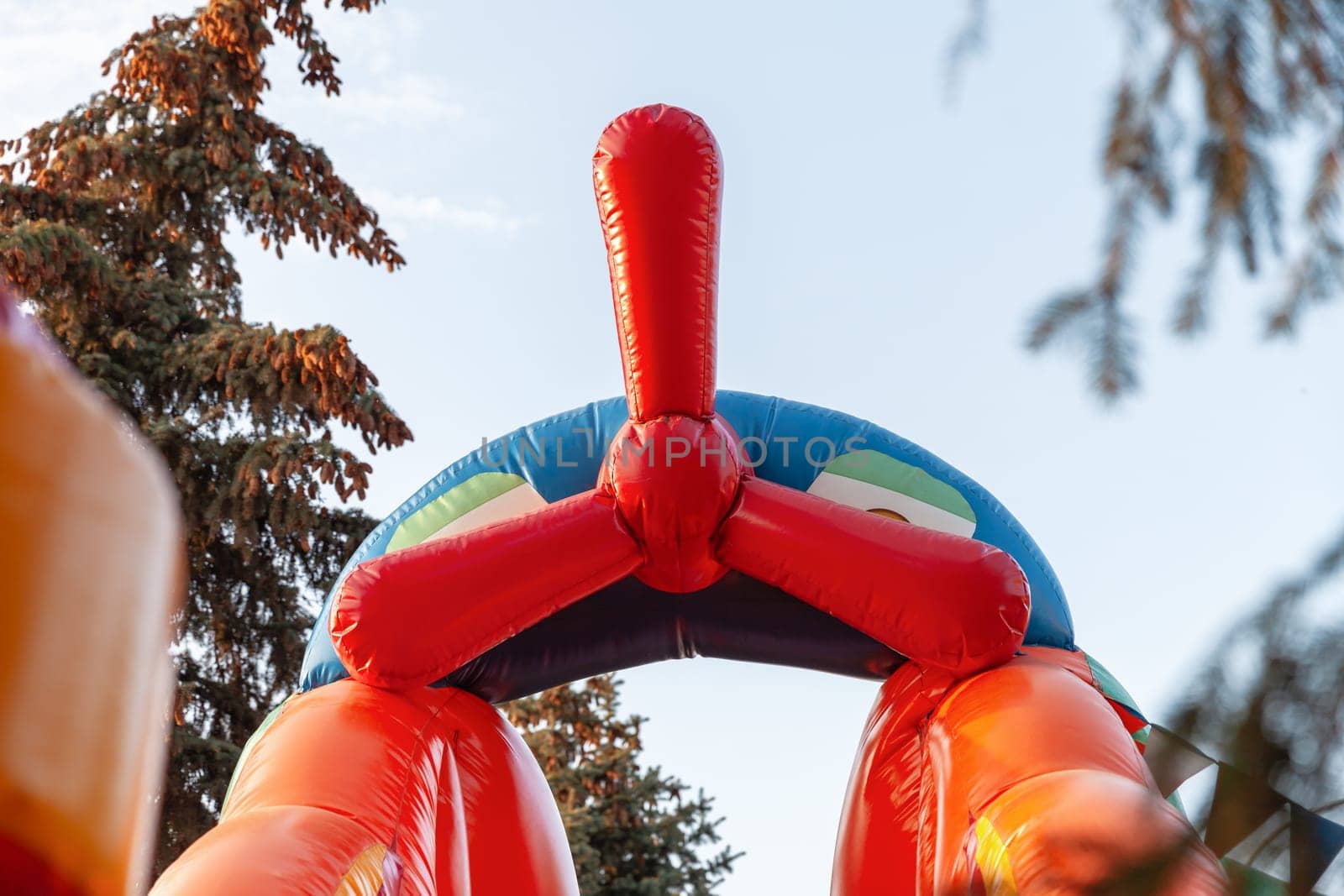 Abstract background and texture of a bright colourful plastic playground for playtime