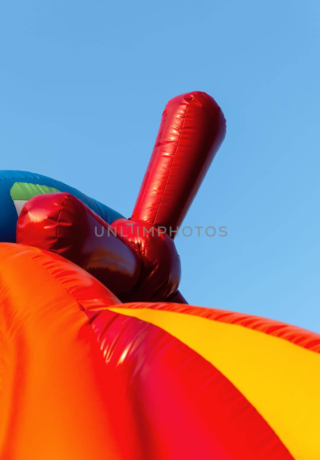 Abstract background and texture of a bright colourful plastic playground for playtime