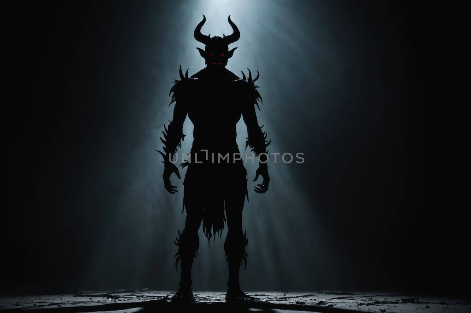 A mysterious woman's glowing eyes cut through the fog of dark woods, creating an aura of mystique.