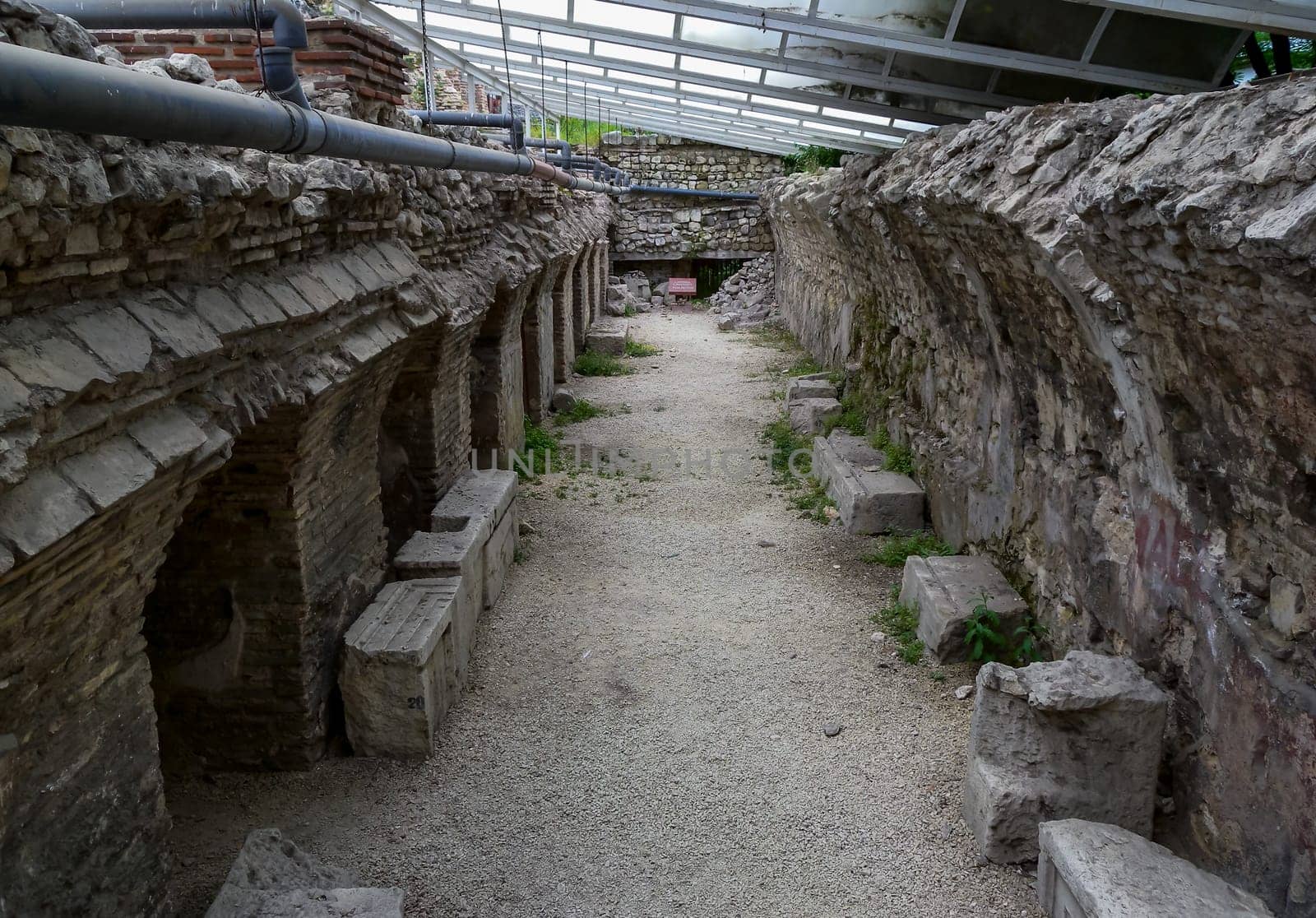 BULGARIA, VARNA - JUNE 06, 2013: 
archaeological site, Roman baths in Varna, Bulgaria