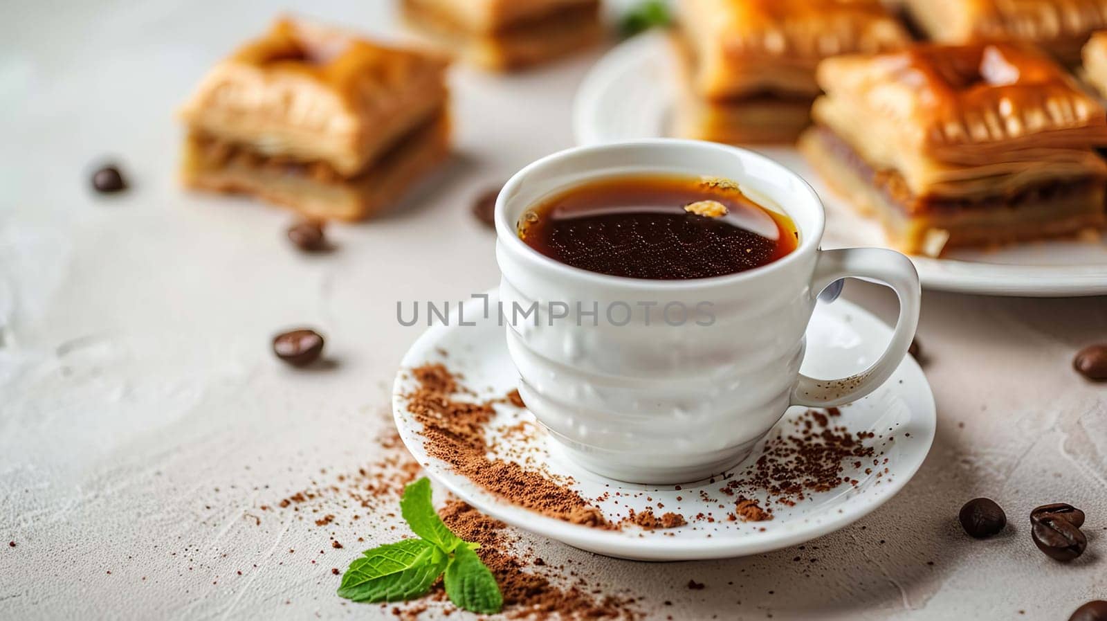 Turkish coffee. selective focus. drink Generative AI,
