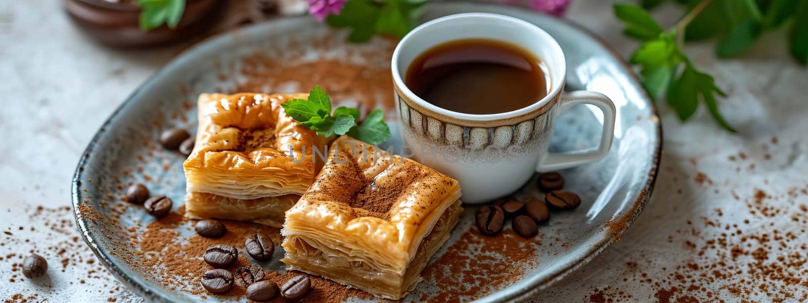 Turkish coffee. selective focus. drink Generative AI,