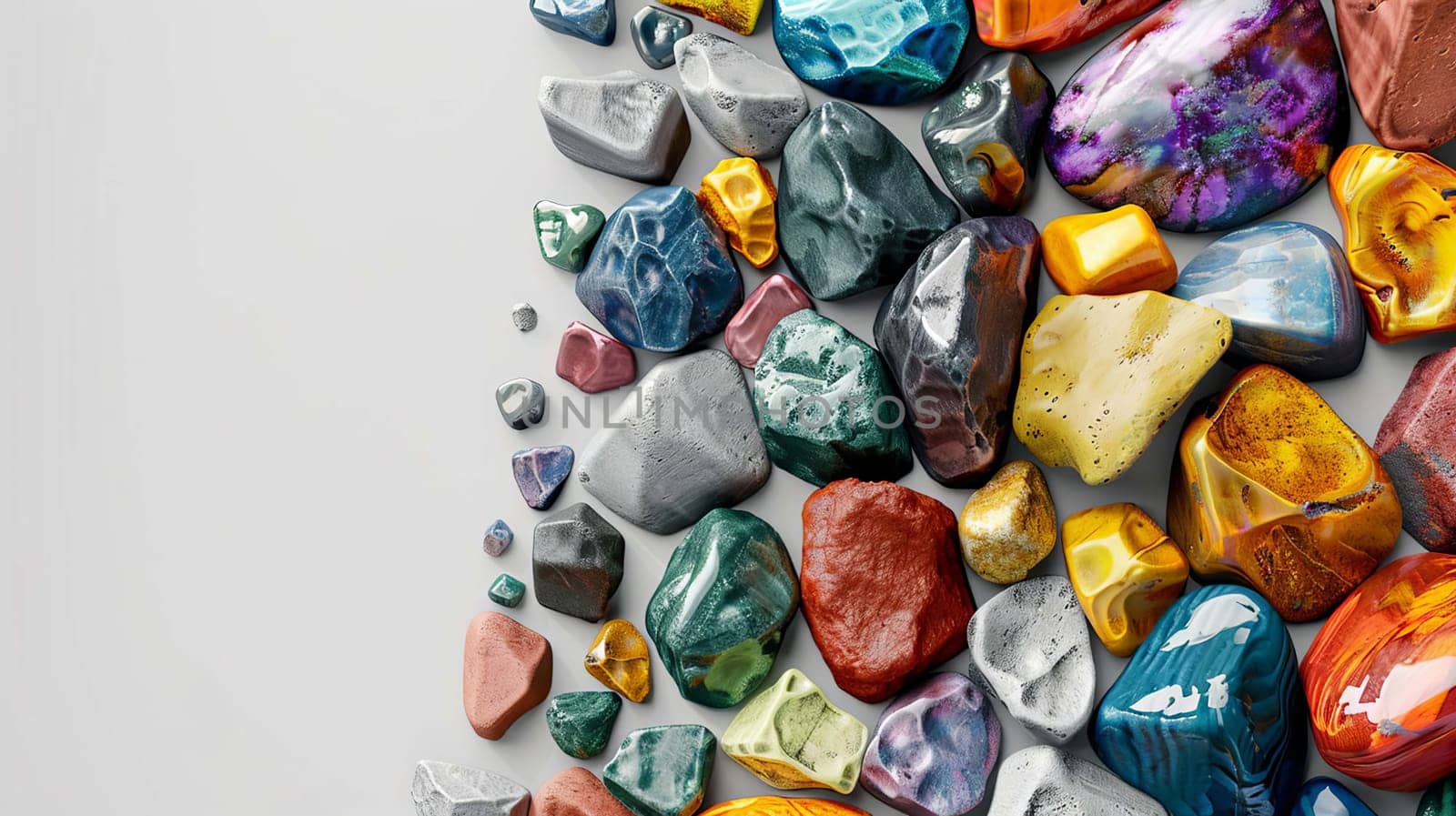 colored stones, nature Generative AI,
