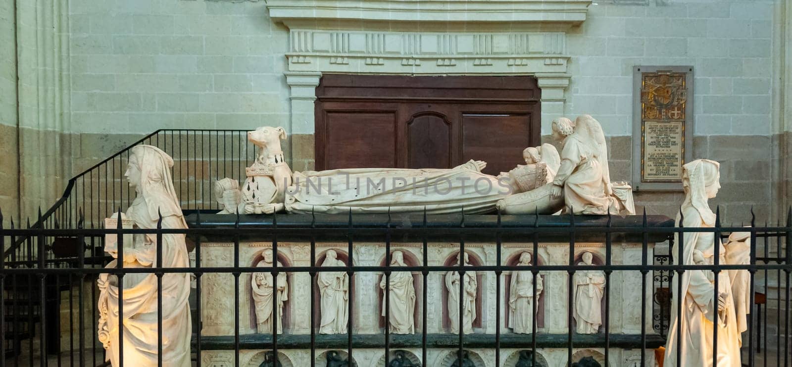 FRANCE, NANTES -  SEPTEMBER 12, 2017:  Tomb of Francis II, Duke of Brittany, at the cathedral of St. Peter in Nantes, France