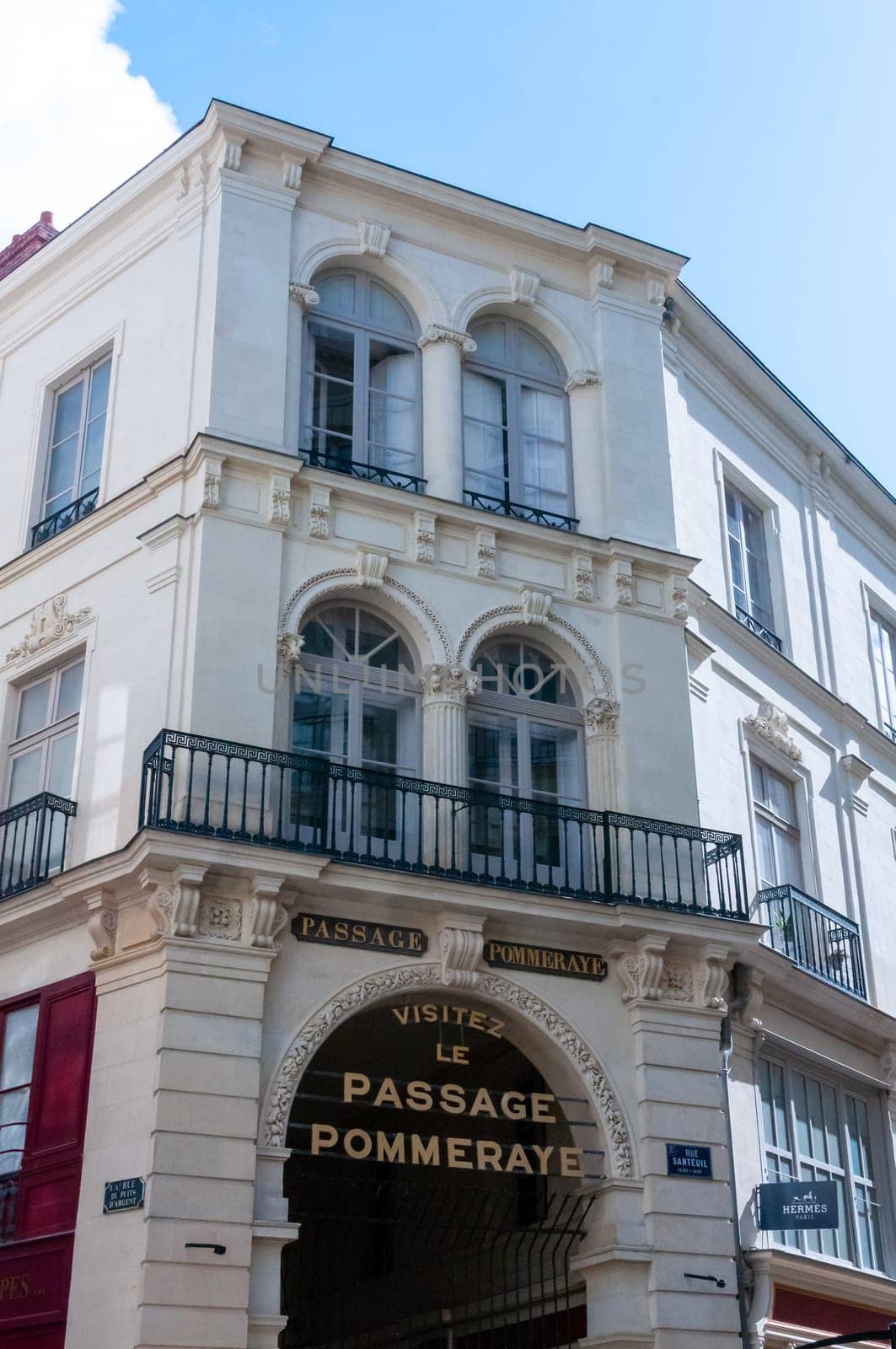 NANTES, FRANCE - SEPTEMBER 12, 2017: old house with winds in the windows in the city of Nantes, France
