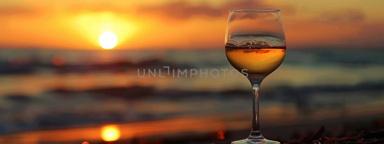 Wine by the sea. Generative AI, drink