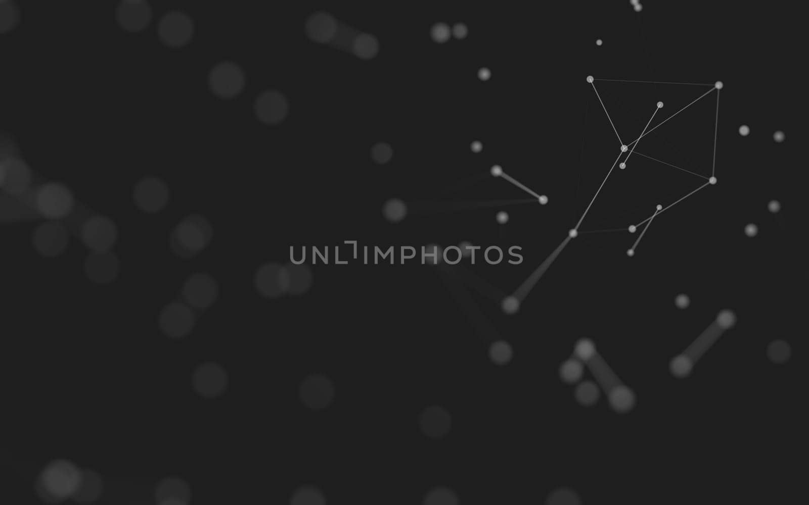 Abstract background. Molecules technology with polygonal shapes, connecting dots and lines. Connection structure. Big data visualization.  by teerawit