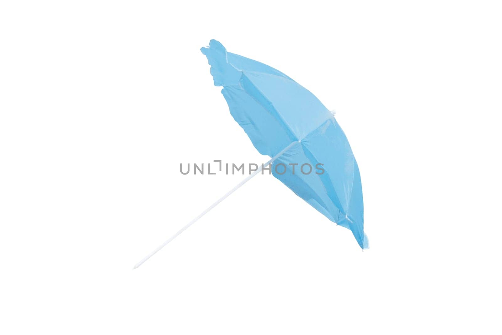 beach umbrella in flight isolated on white, rest